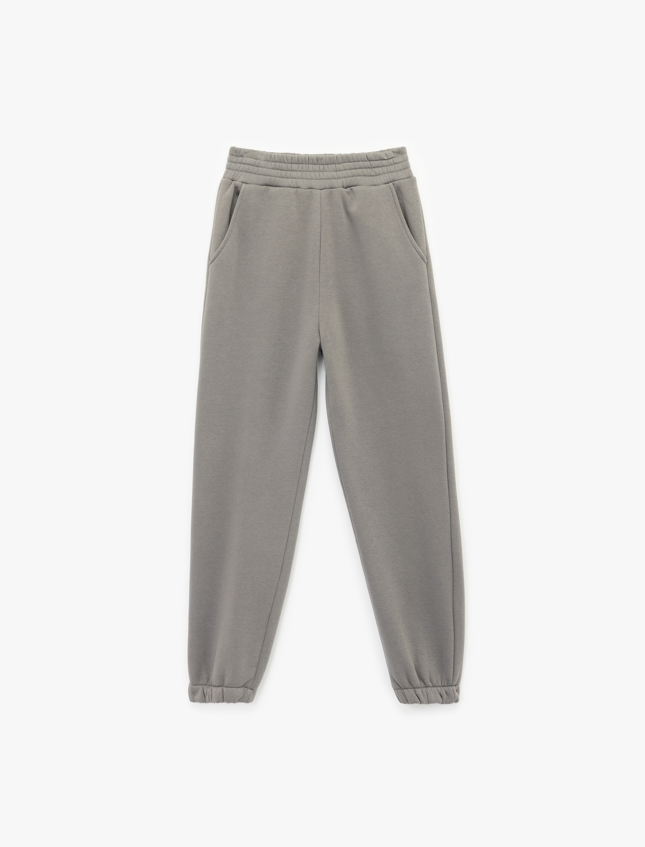   Üç İplik Şardonlu Cepli Beli Lastikli Jogger Eşofman Altı