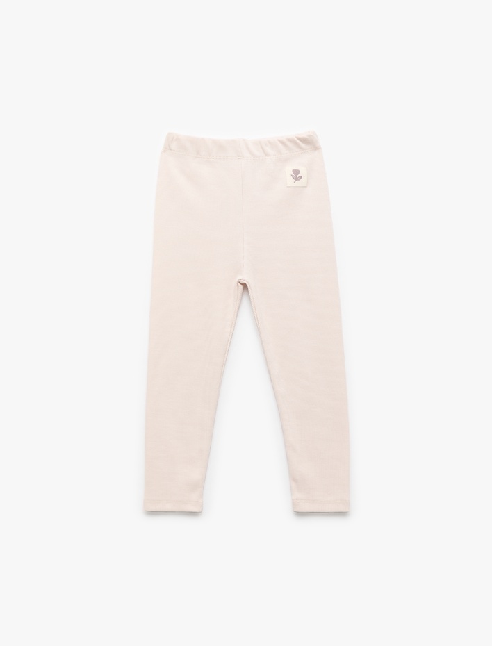 Kız Bebek Pamuklu Beli Lastikli Kaşkorse Basic Uzun Tayt