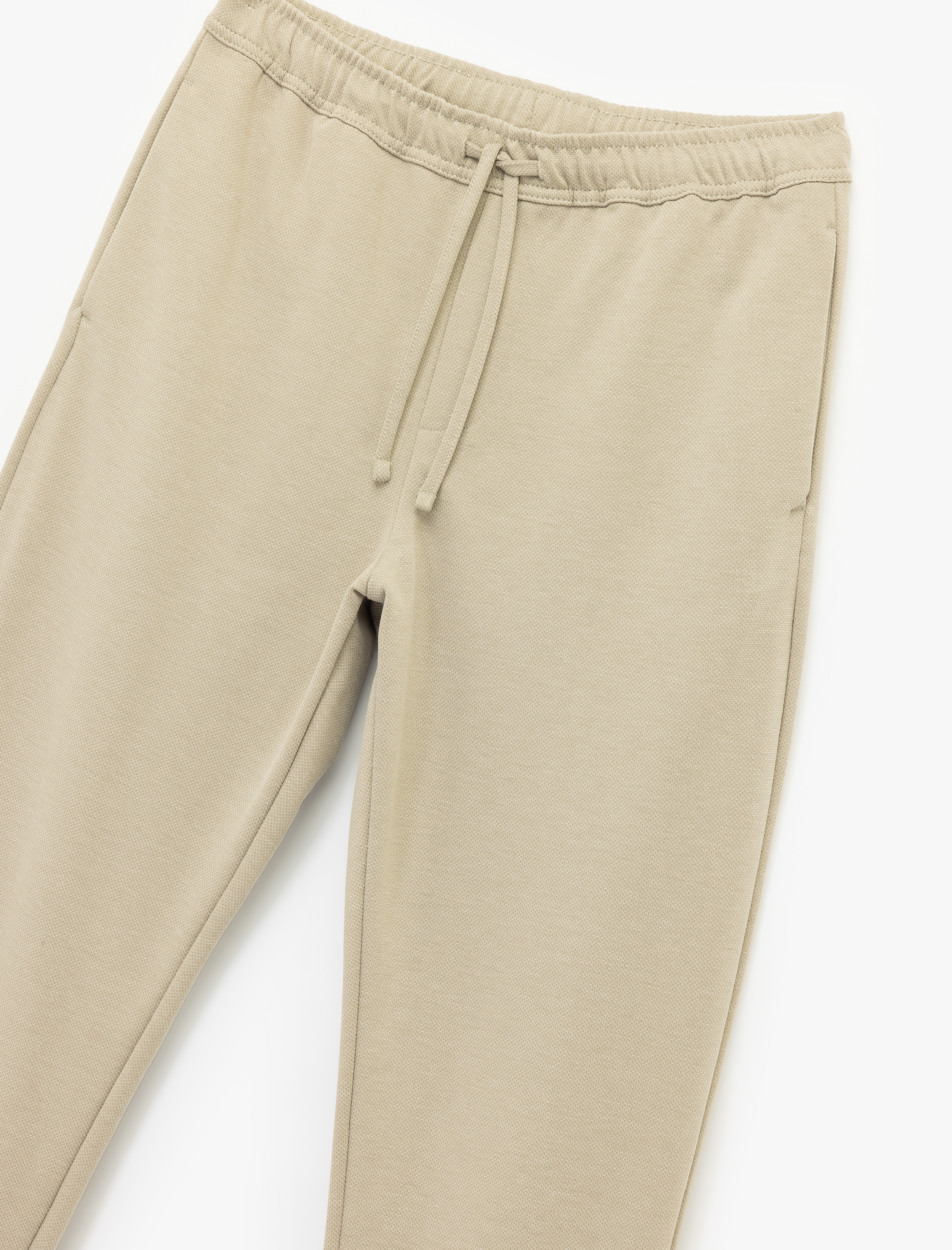   Straight Fit Pike Kumaş Cep Detaylı Rahat Kesim Beli Bağcıklı Pantolon