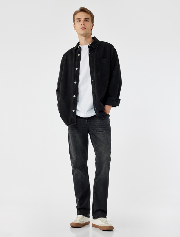  Normal Bel Pamuklu Straight Fit Jean Pantolon - Mark Jean