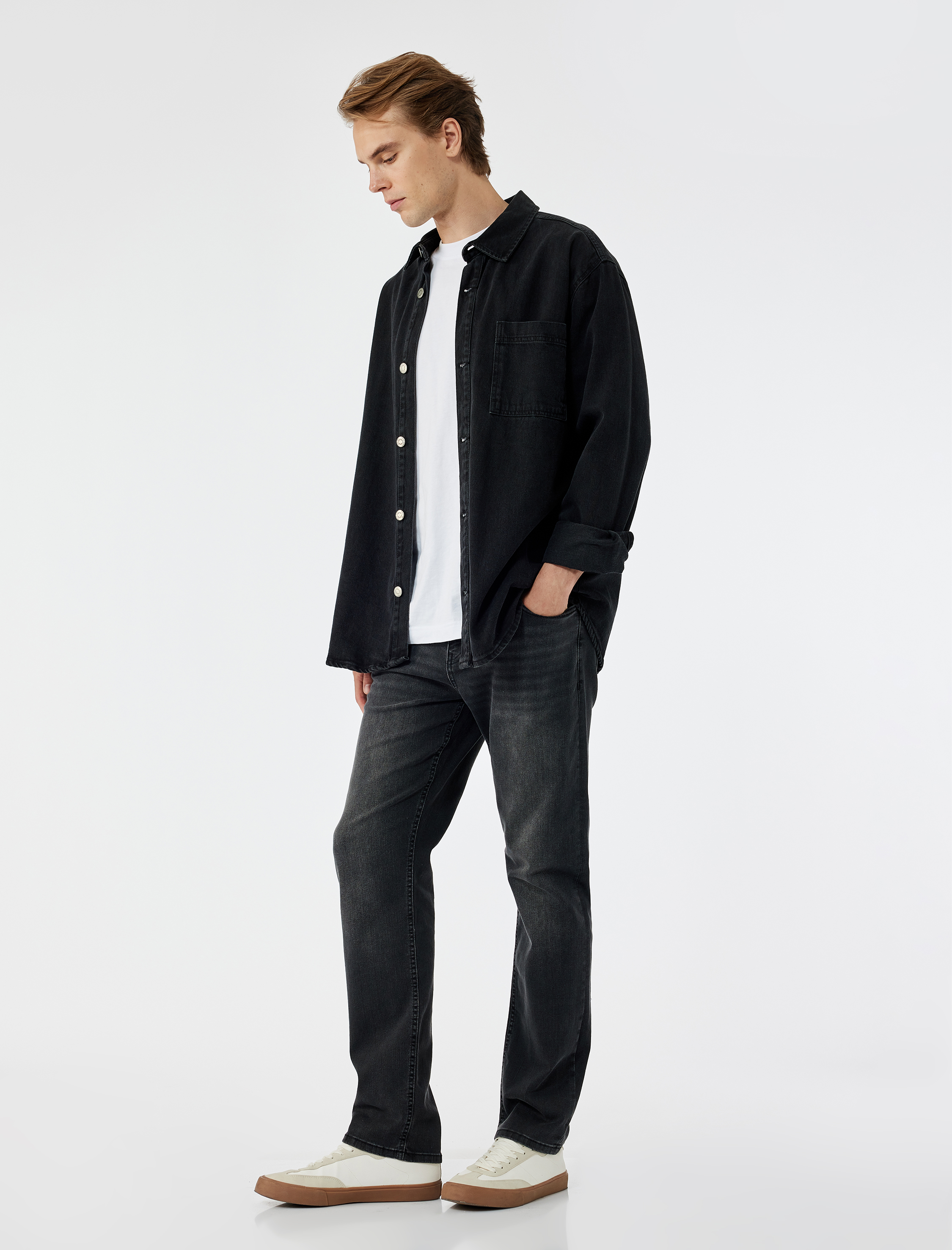   Normal Bel Pamuklu Straight Fit Jean Pantolon - Mark Jean