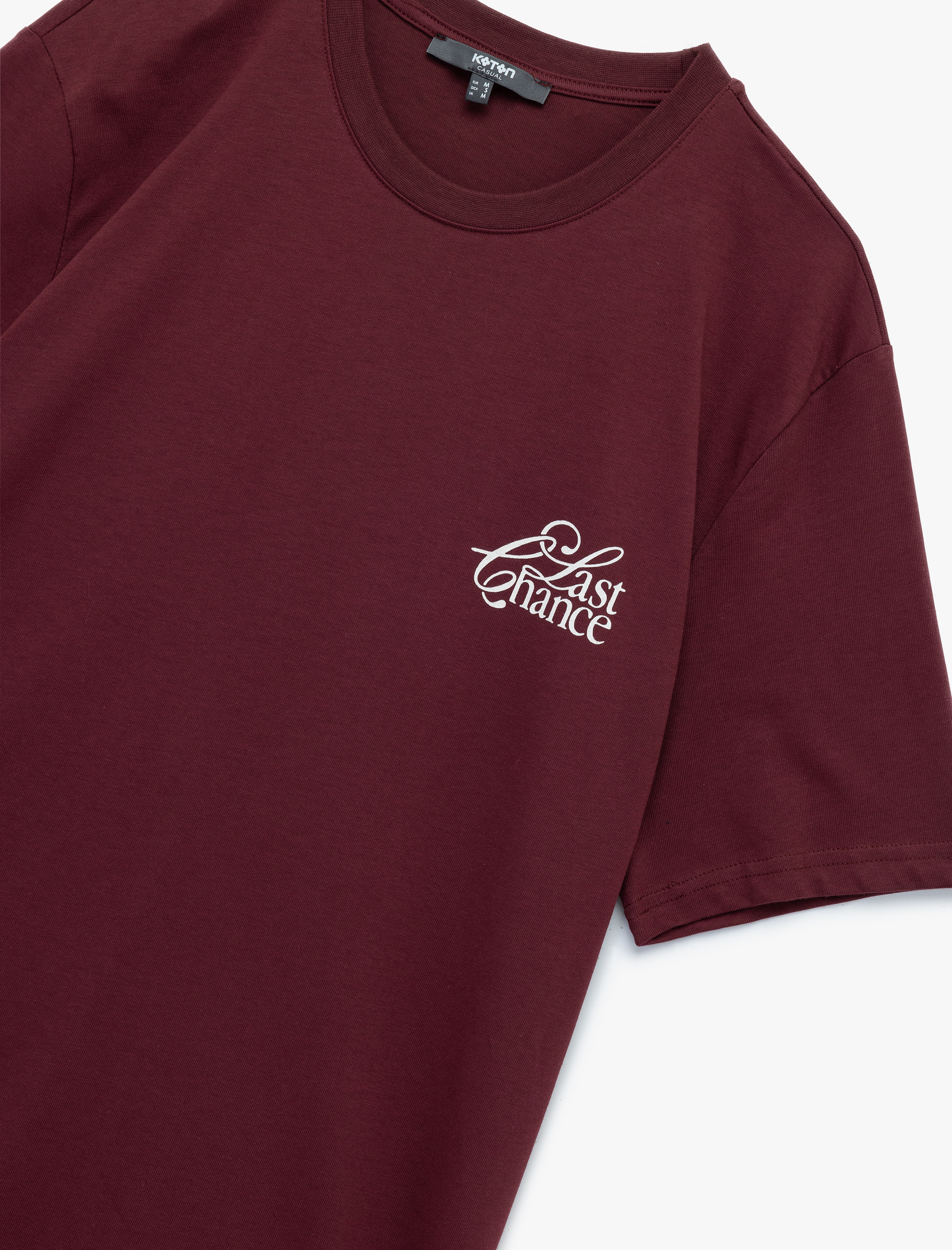 Regular Fit Kısa Kollu Bisiklet Yaka Pamuklu Baskılı Tişört