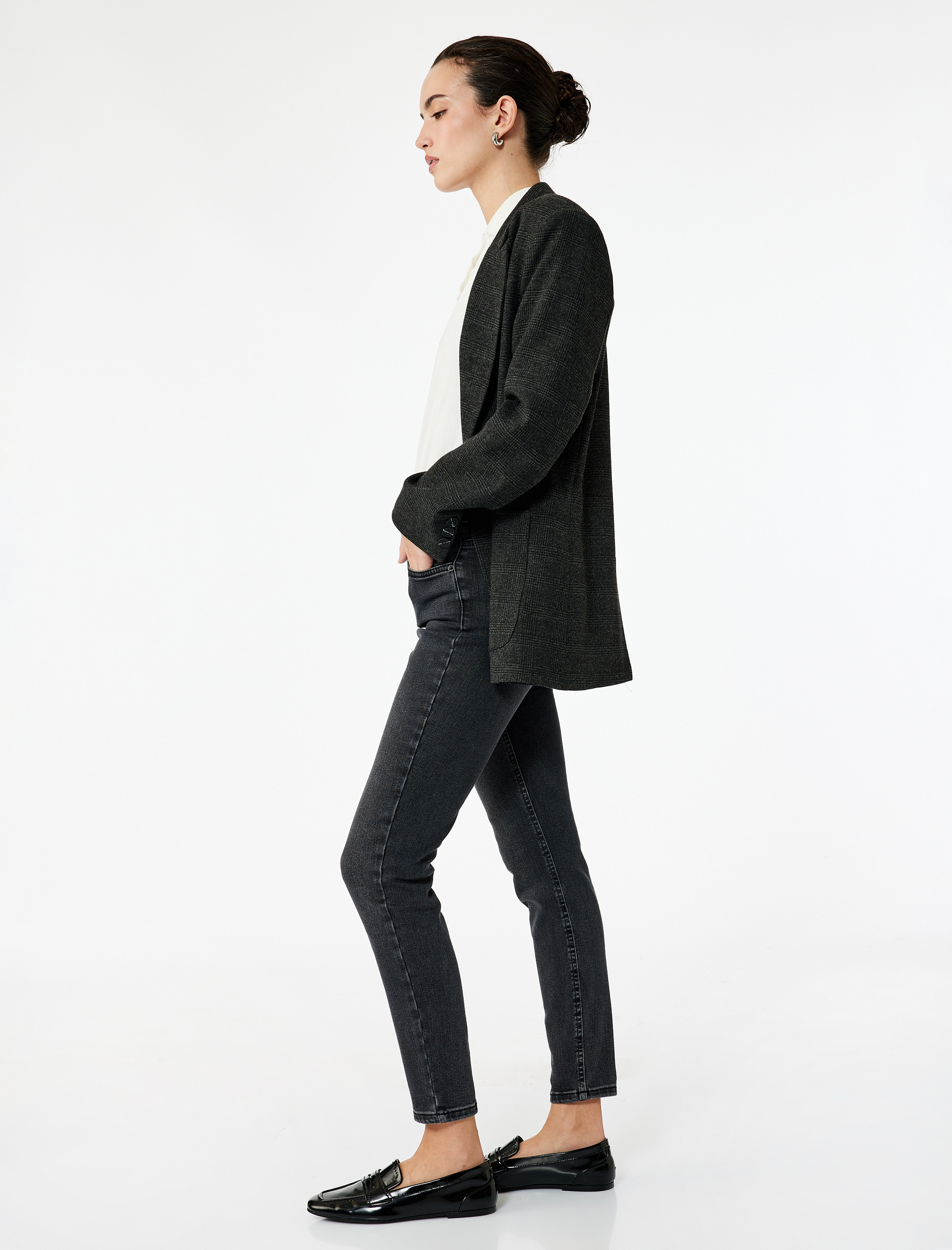   Yüksek Bel Dar Kesim Jean Pantolon - Skinny Push Up Fit Jean