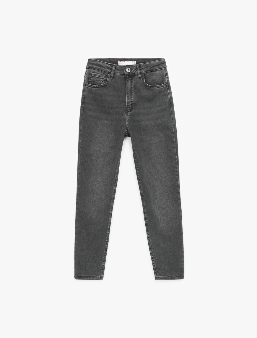   Yüksek Bel Dar Kesim Jean Pantolon - Skinny Push Up Fit Jean