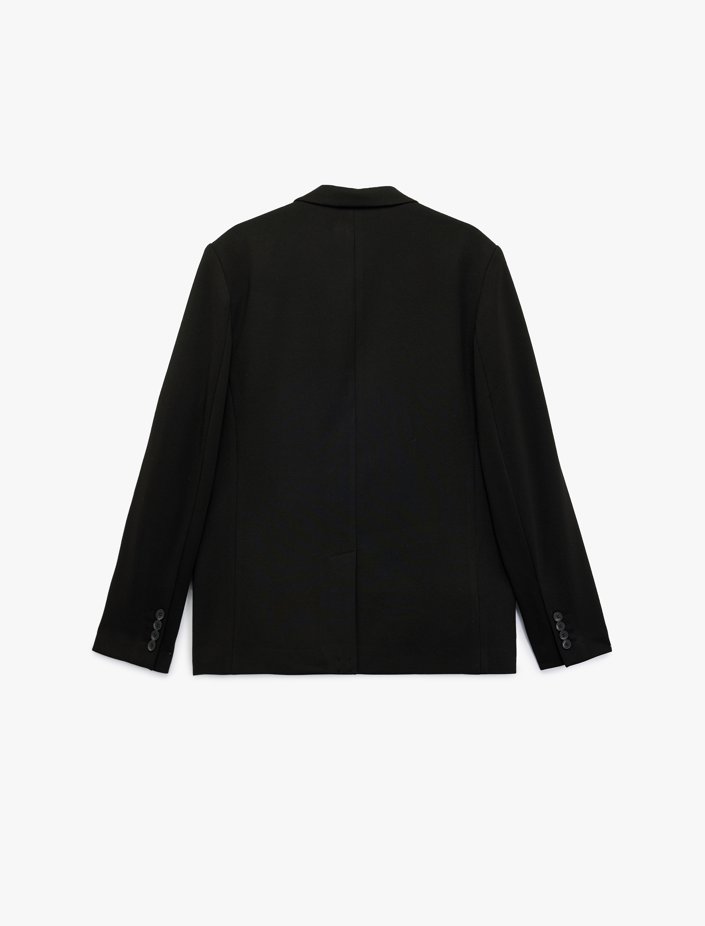   Slim Fit Kapaklı Cep Detaylı Uzun Kollu Mono Yaka Blazer Ceket