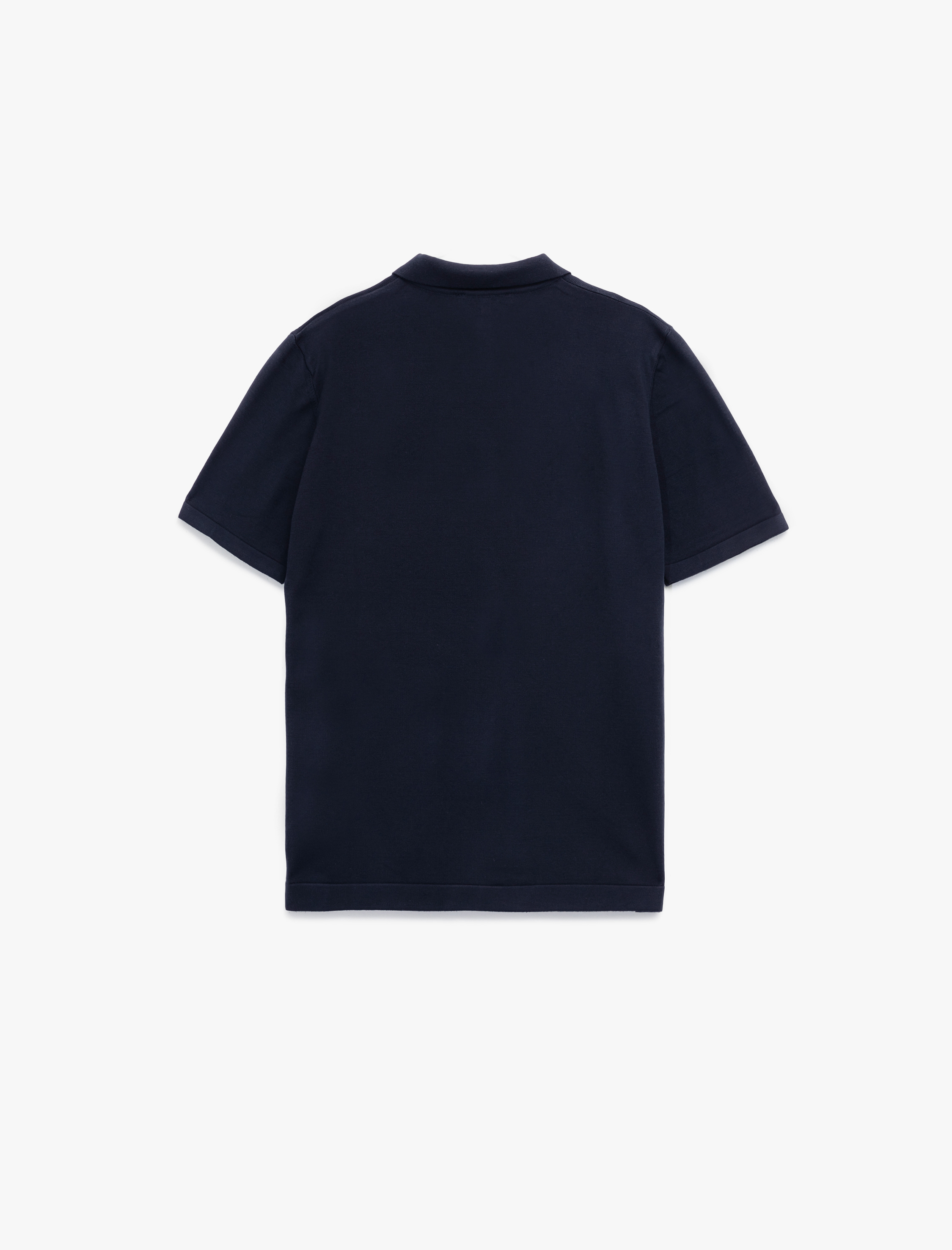   Viskon Regular Fit Polo Yaka Yarım Fermuarlı Kısa Kollu Triko Tişört