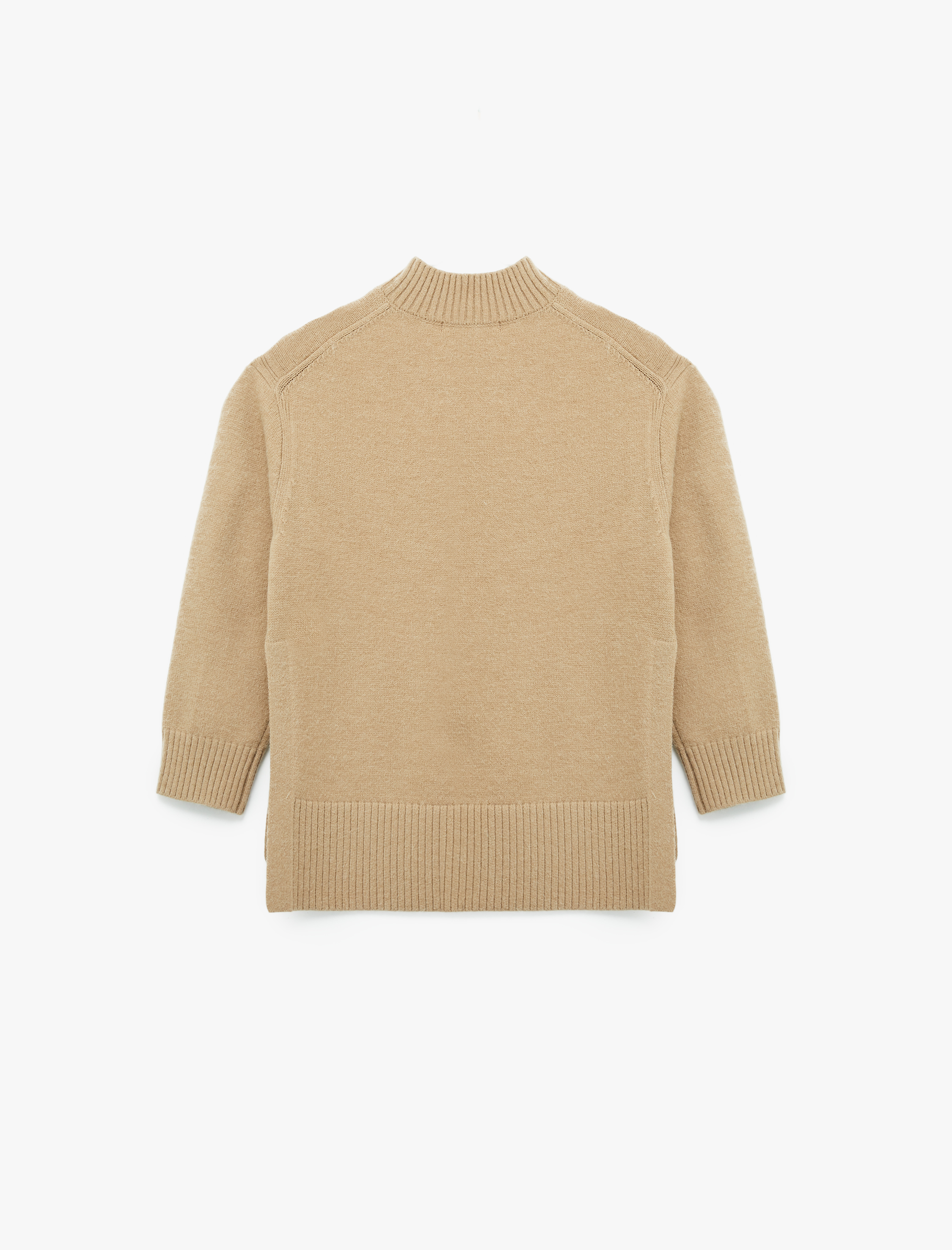   Dik Yaka Uzun Kollu Triko Tunik