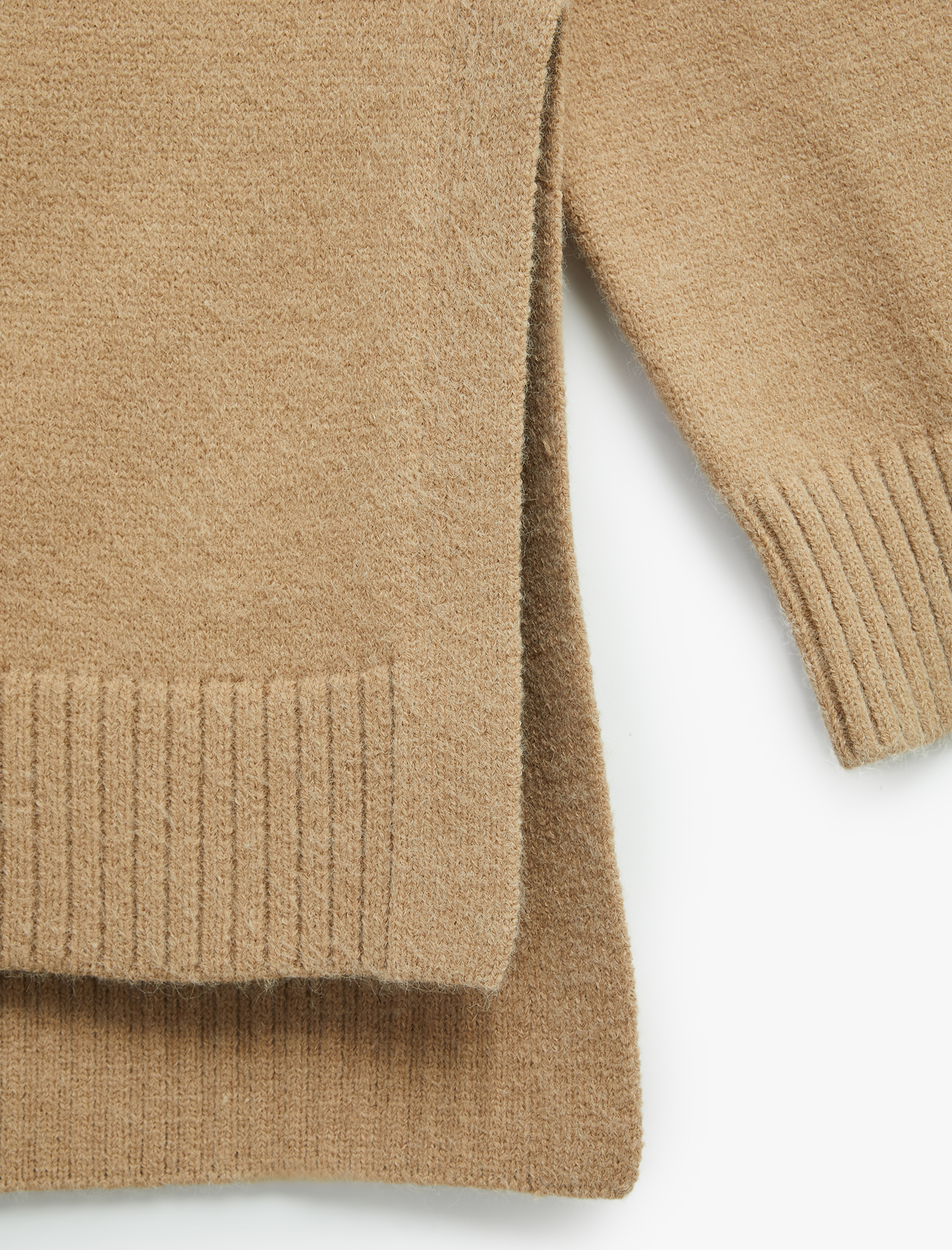   Dik Yaka Uzun Kollu Triko Tunik