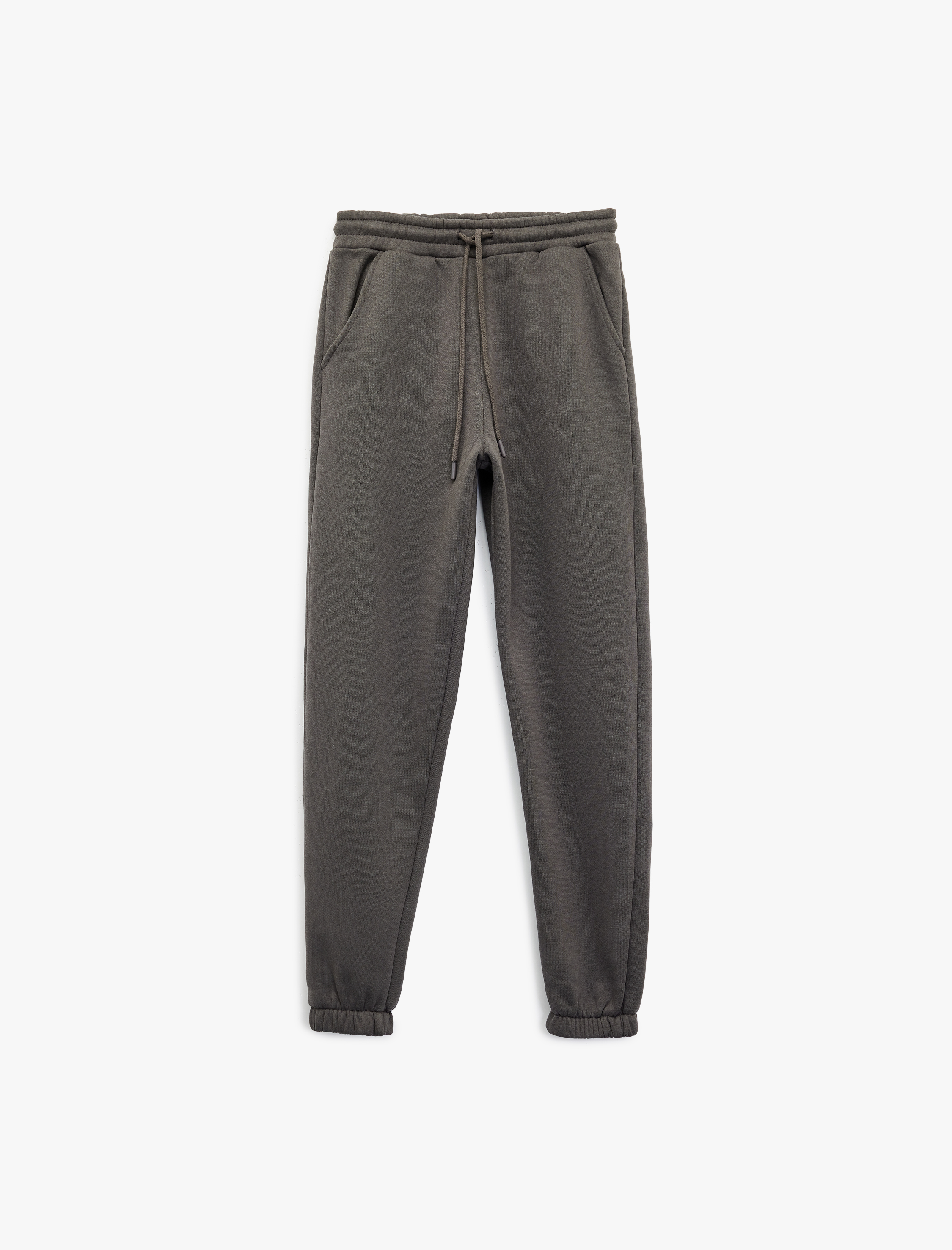   Rahat Kalıp Pamuklu Beli Bağcıklı 2'li Jogger Eşofman Altı Seti