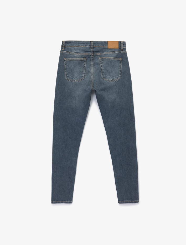  Pamuklu Normal Bel Cep Detaylı Skinny Fit Jean Pantolon - Michael Jean