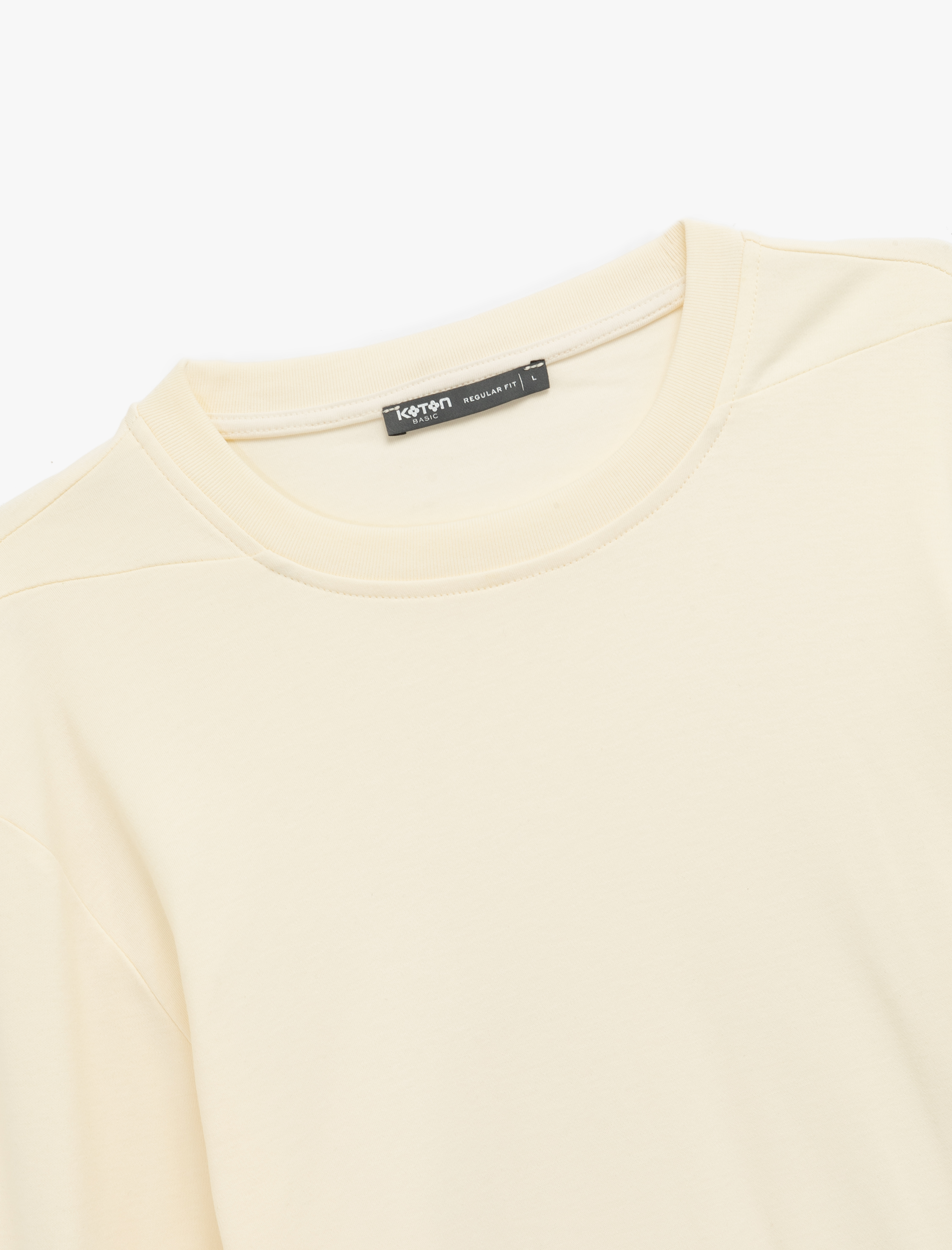   Pamuklu Bisiklet Yaka Basic Uzun Kollu Tişört