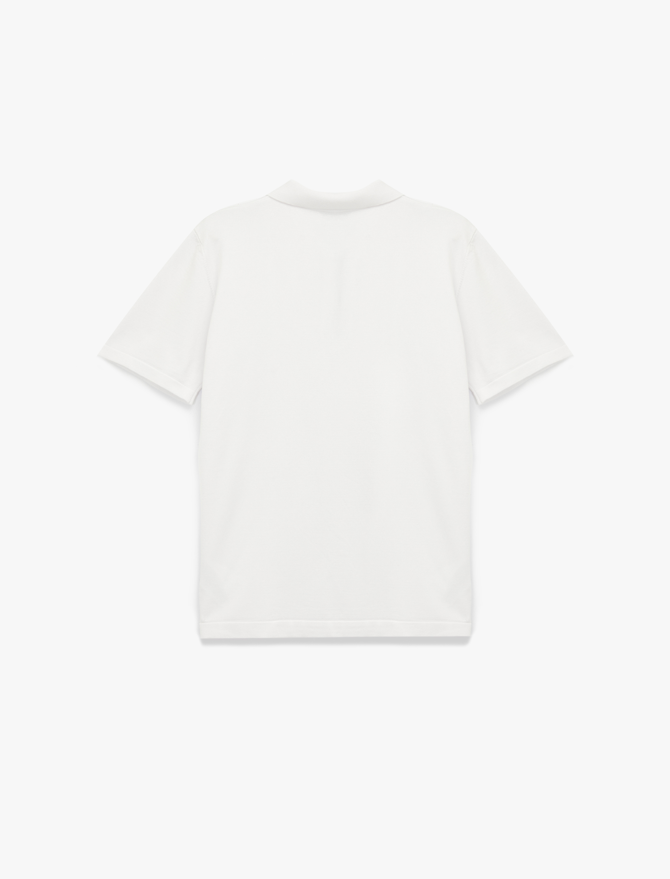   Viskon Regular Fit Polo Yaka Yarım Fermuarlı Kısa Kollu Triko Tişört