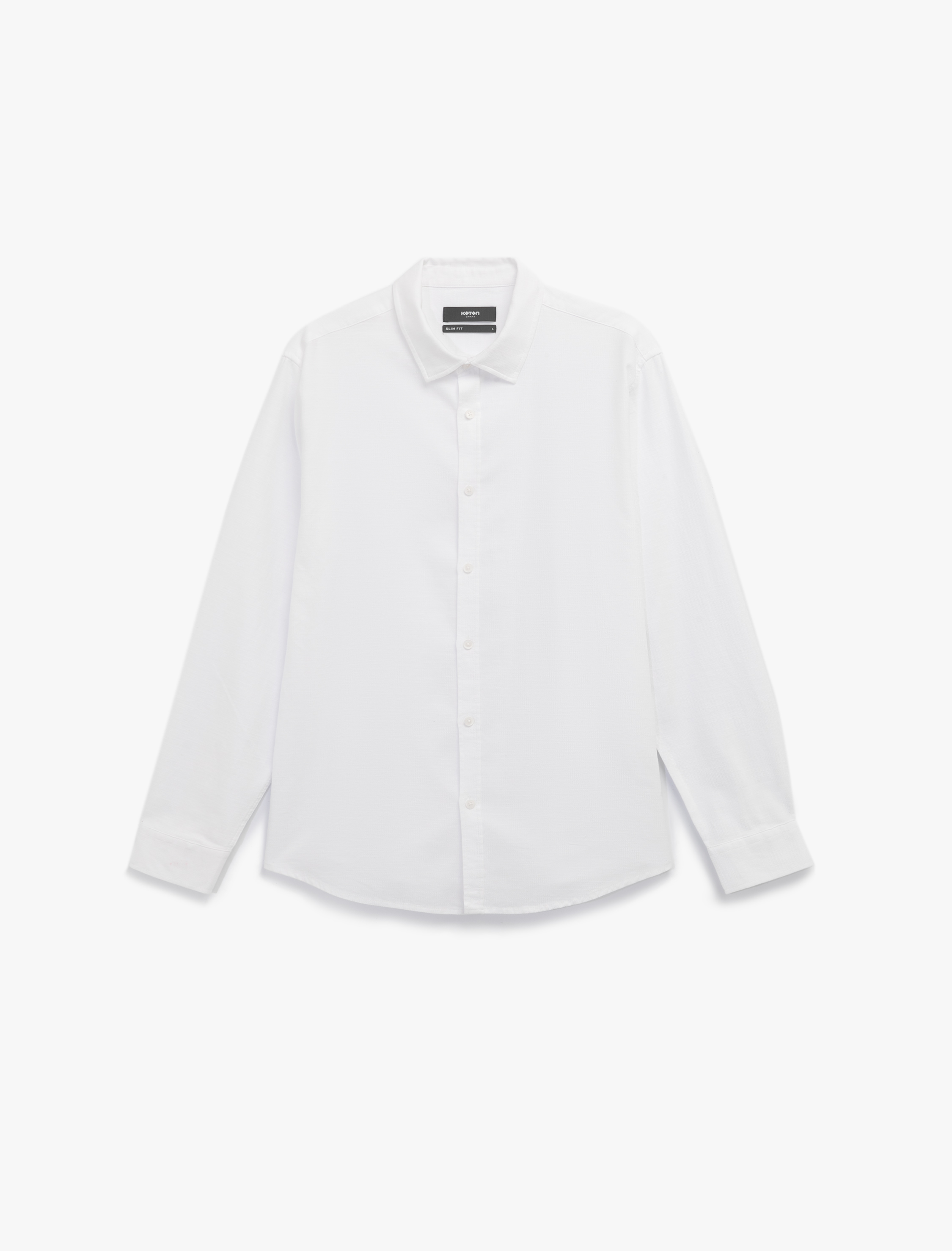   Pamuklu Uzun Kollu Klasik Yaka Slim Fit Gömlek