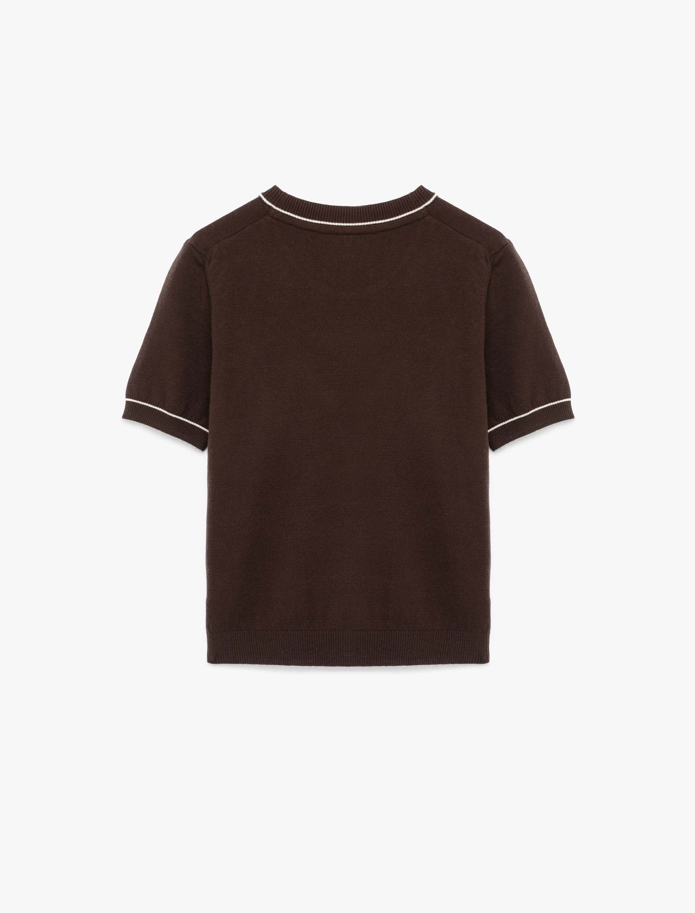   Kısa Kollu Bisiklet Yaka Triko Kazak