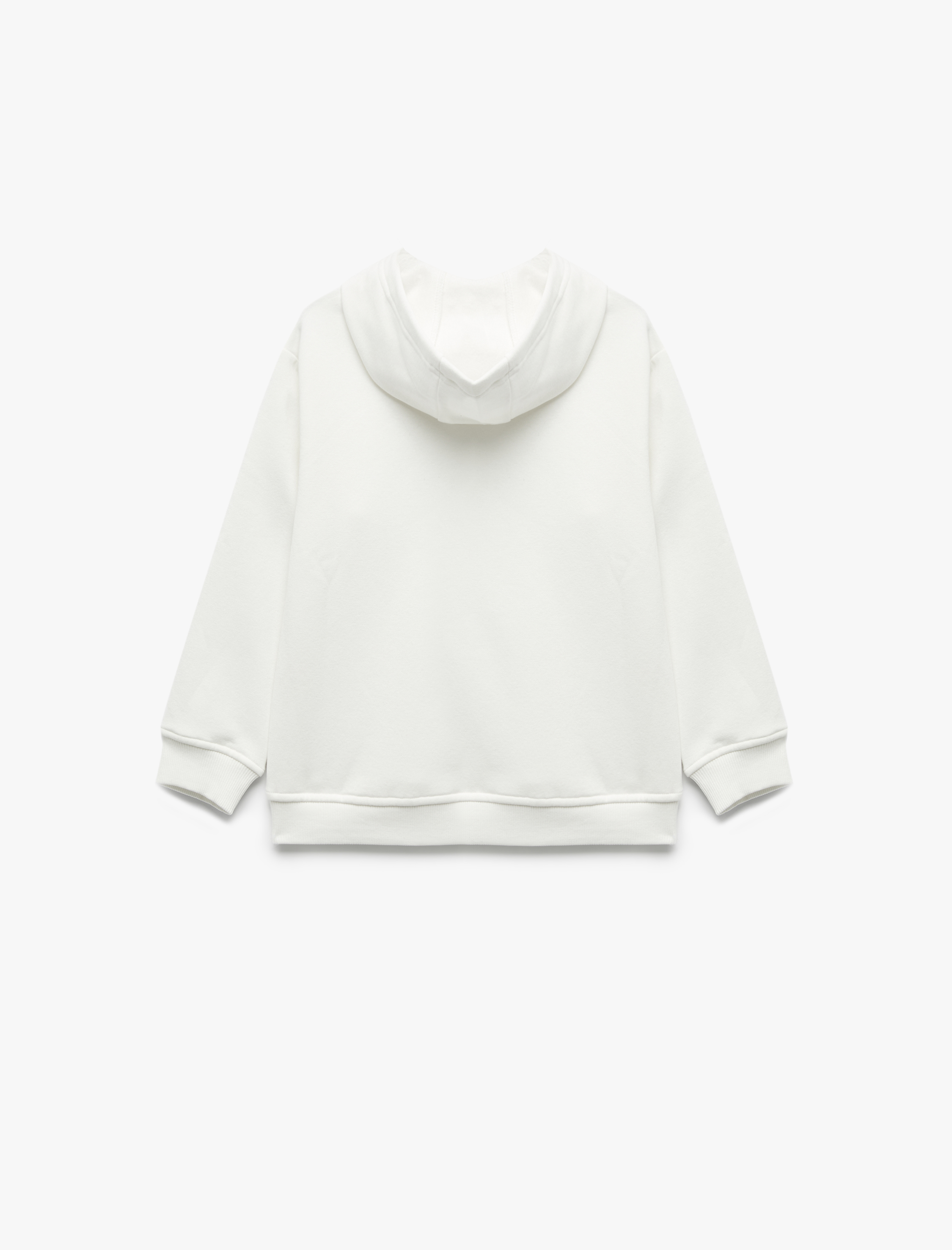  Erkek Çocuk Oversize Şardonlu Uzun Kollu Basic Kapşonlu Sweatshirt