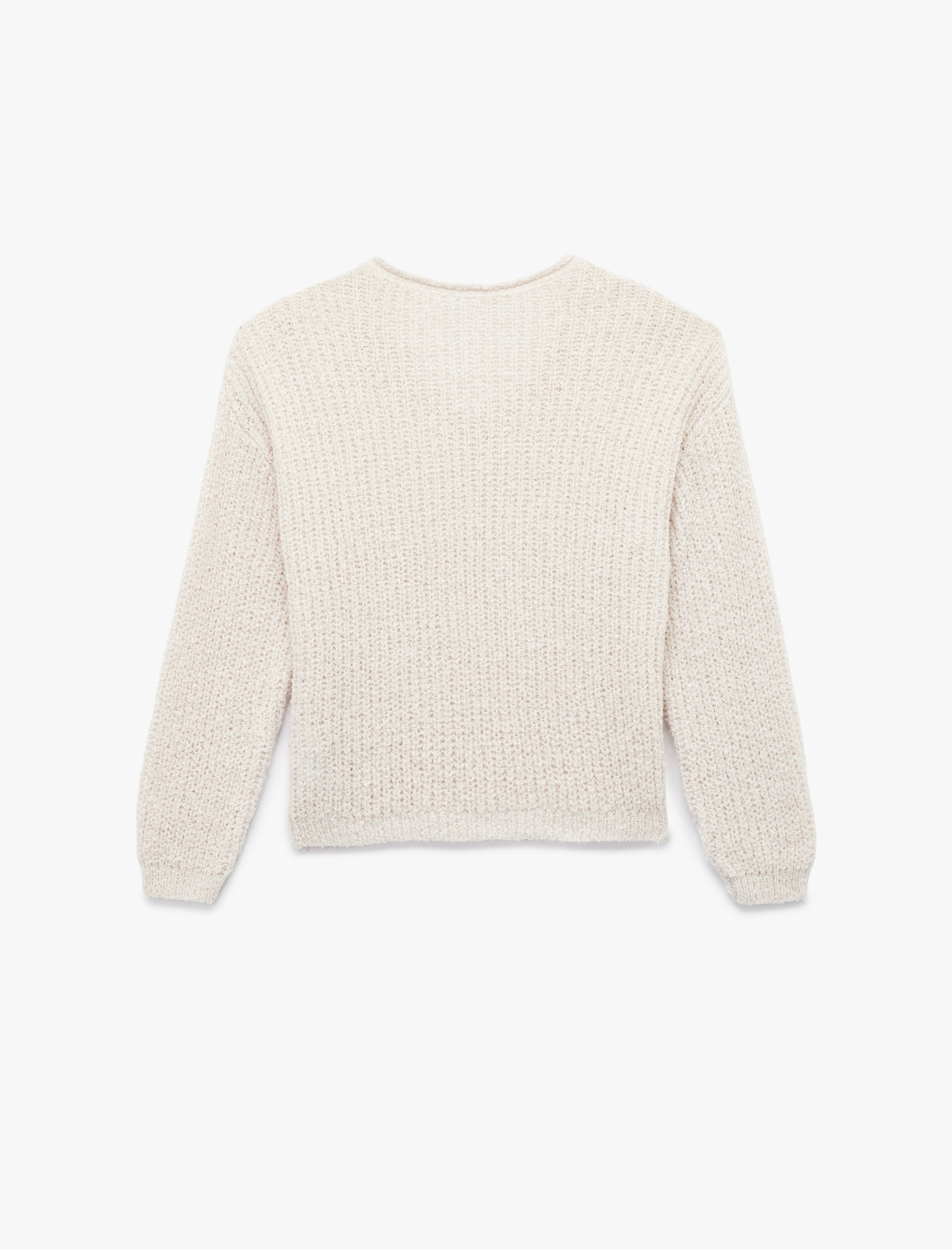   Buklet V Yaka Uzun Kollu Kazak