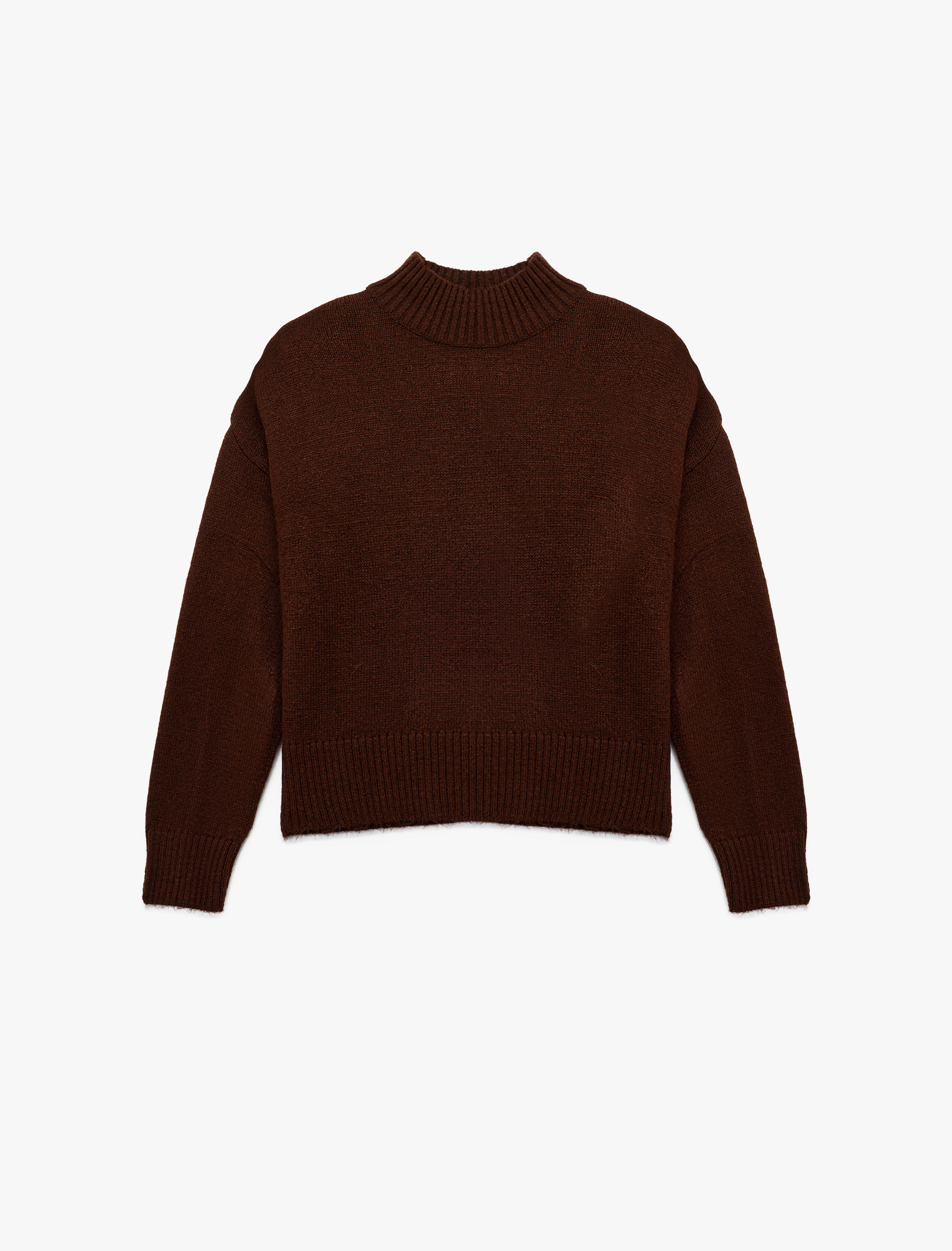   Dik Yaka Uzun Kollu Basic Triko Kazak