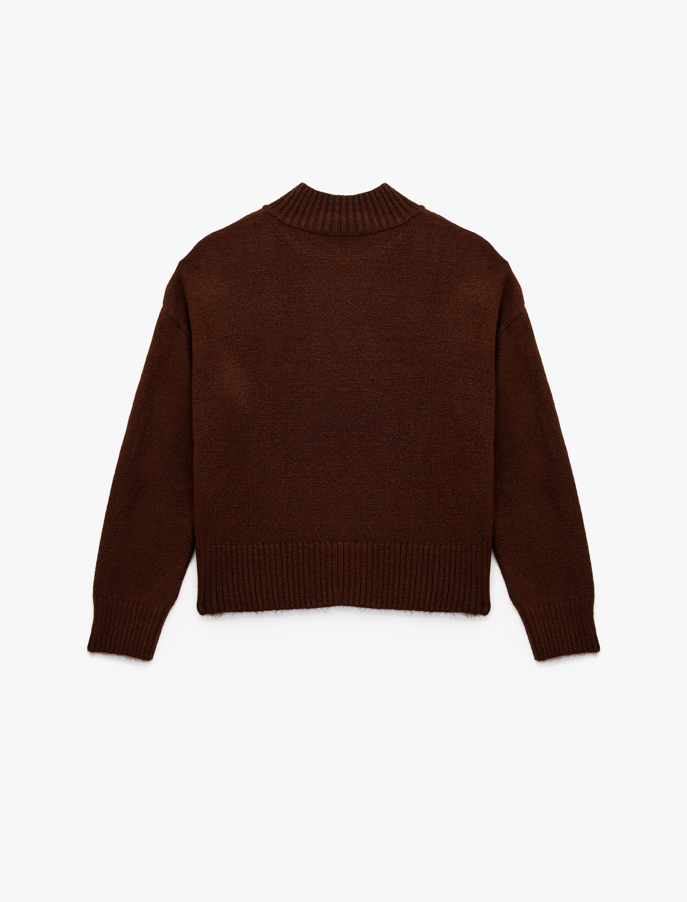   Dik Yaka Uzun Kollu Basic Triko Kazak