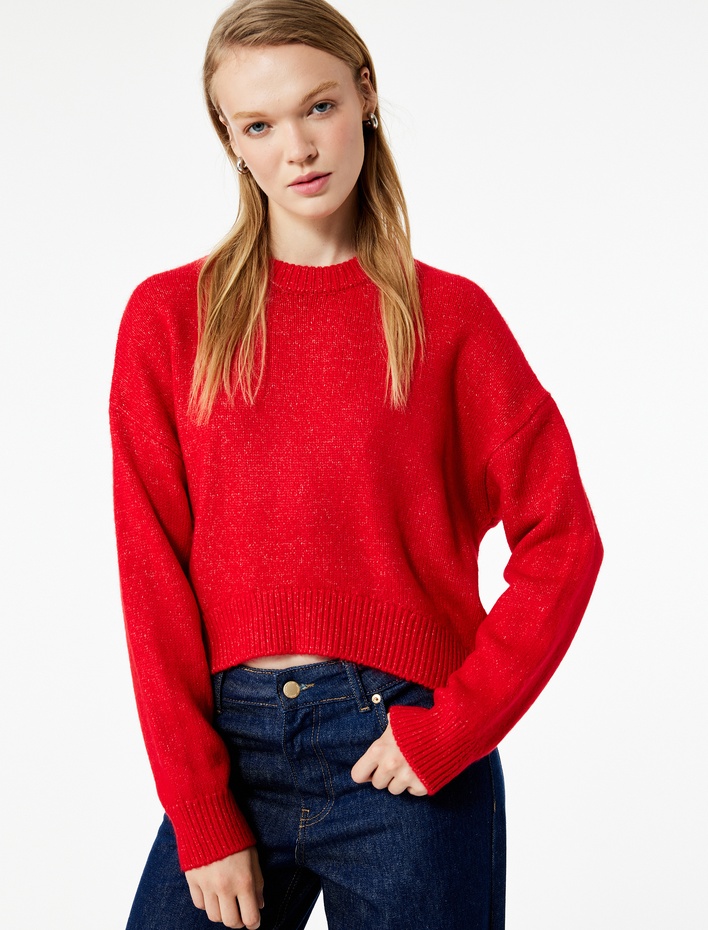  Basic Uzun Kollu Bisiklet Yaka Kazak