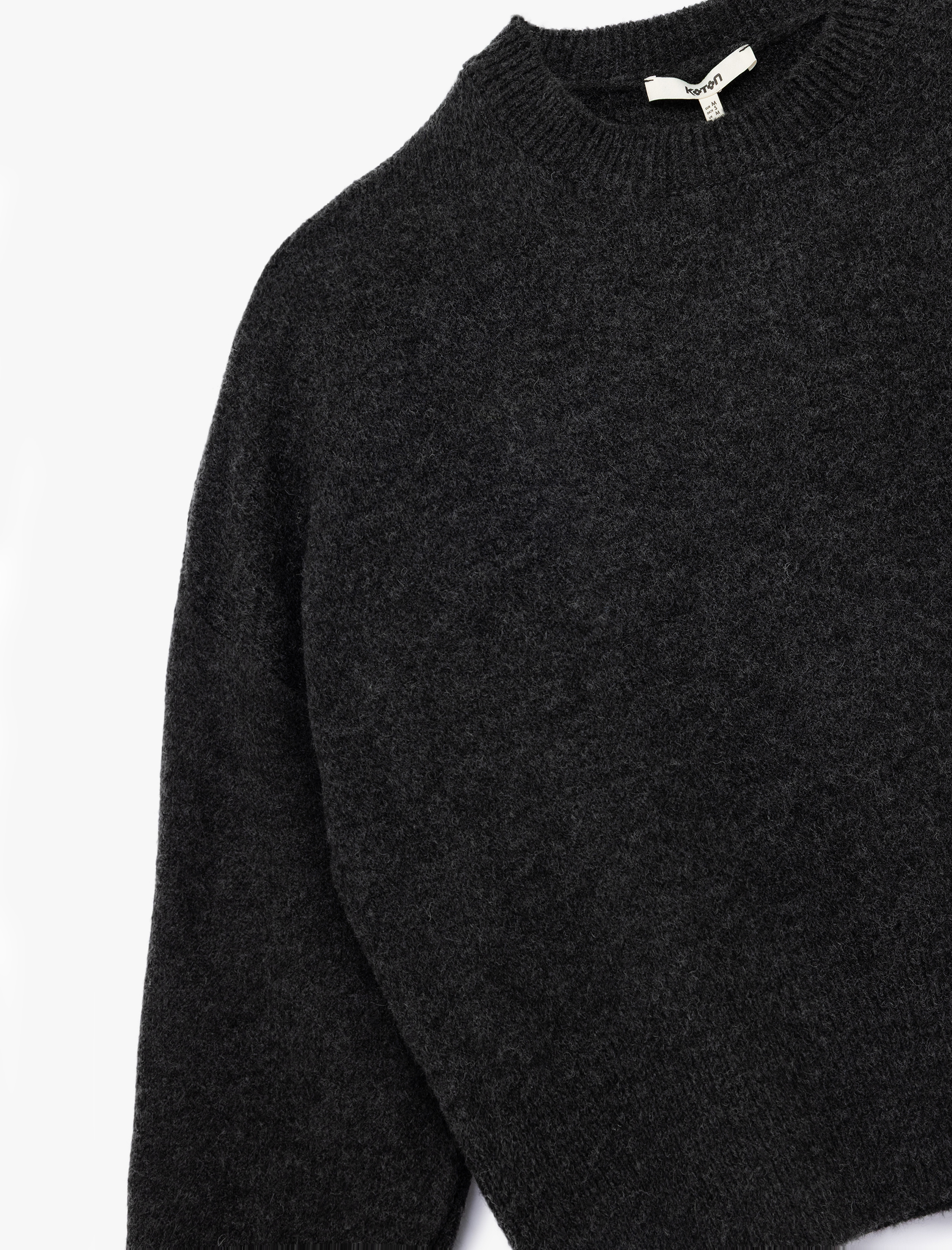   Uzun Kollu Bisiklet Yaka Oversize Triko Kazak