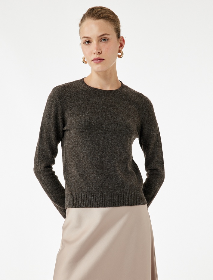  Uzun Kollu Bisiklet Yaka Triko Kazak