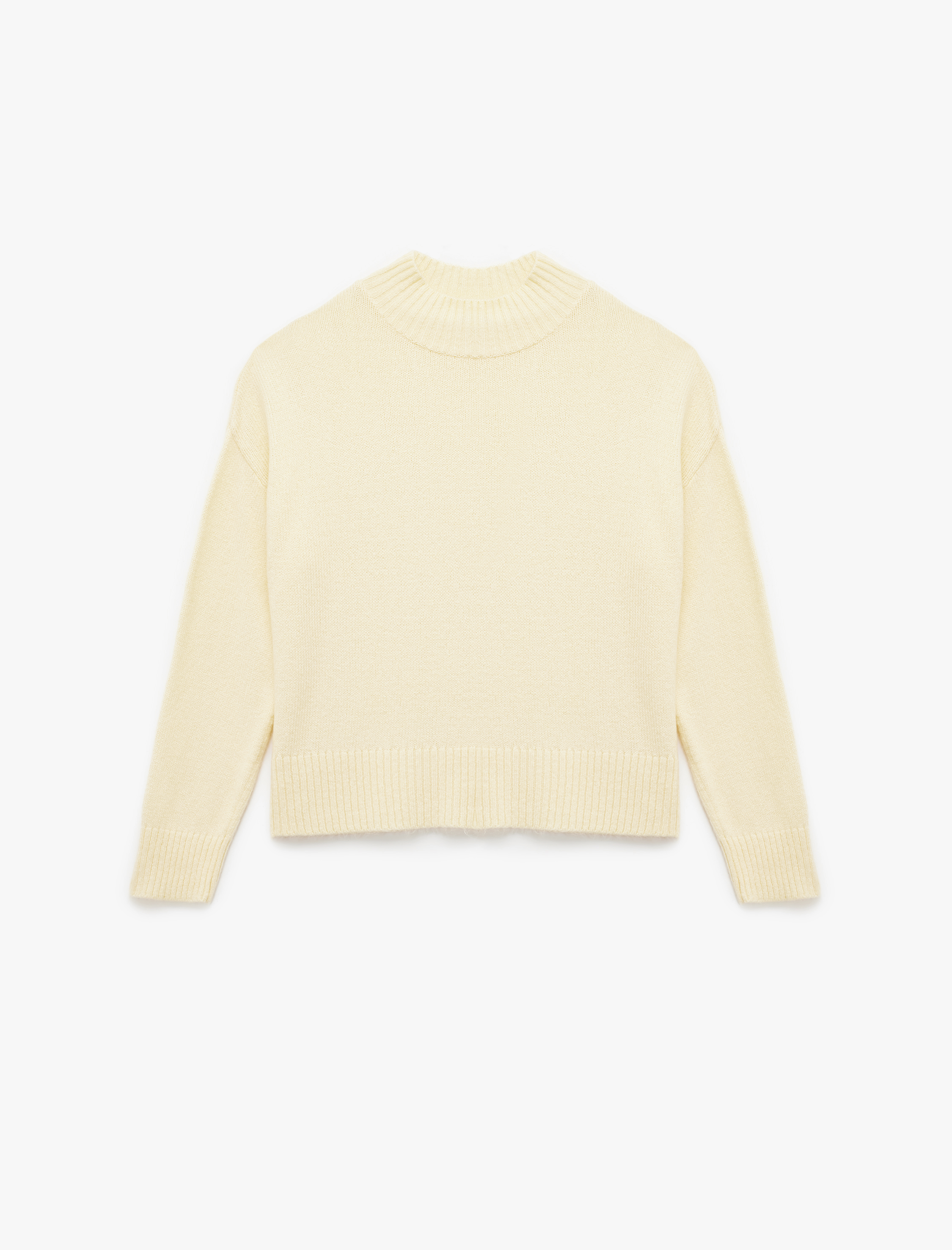   Dik Yaka Uzun Kollu Basic Triko Kazak