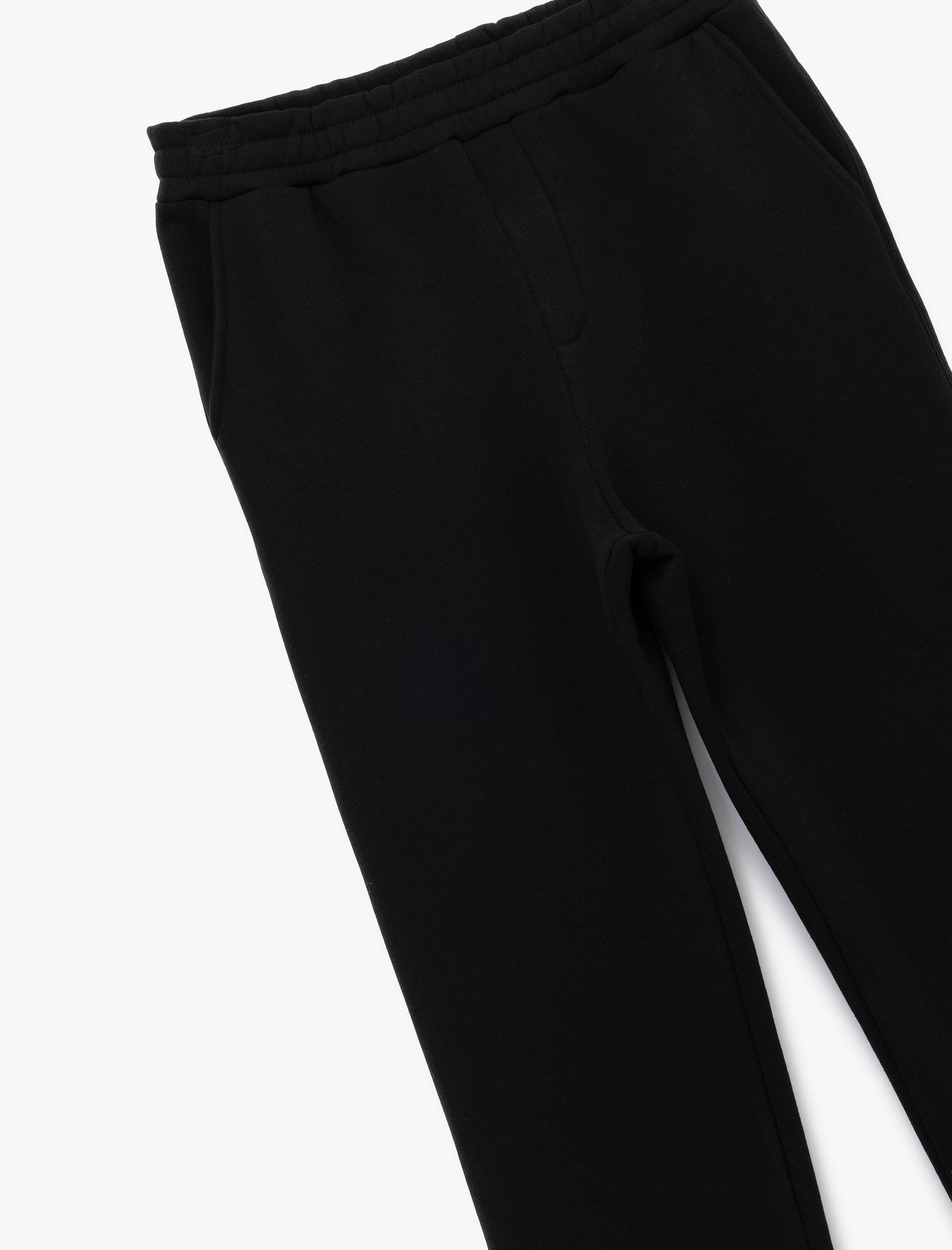   Straight Fit Cep Detaylı Şardonlu Beli Lastikli Kışlık Eşofman Altı