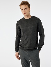 Uzun Kollu Bisiklet Yaka Basic Triko Kazak