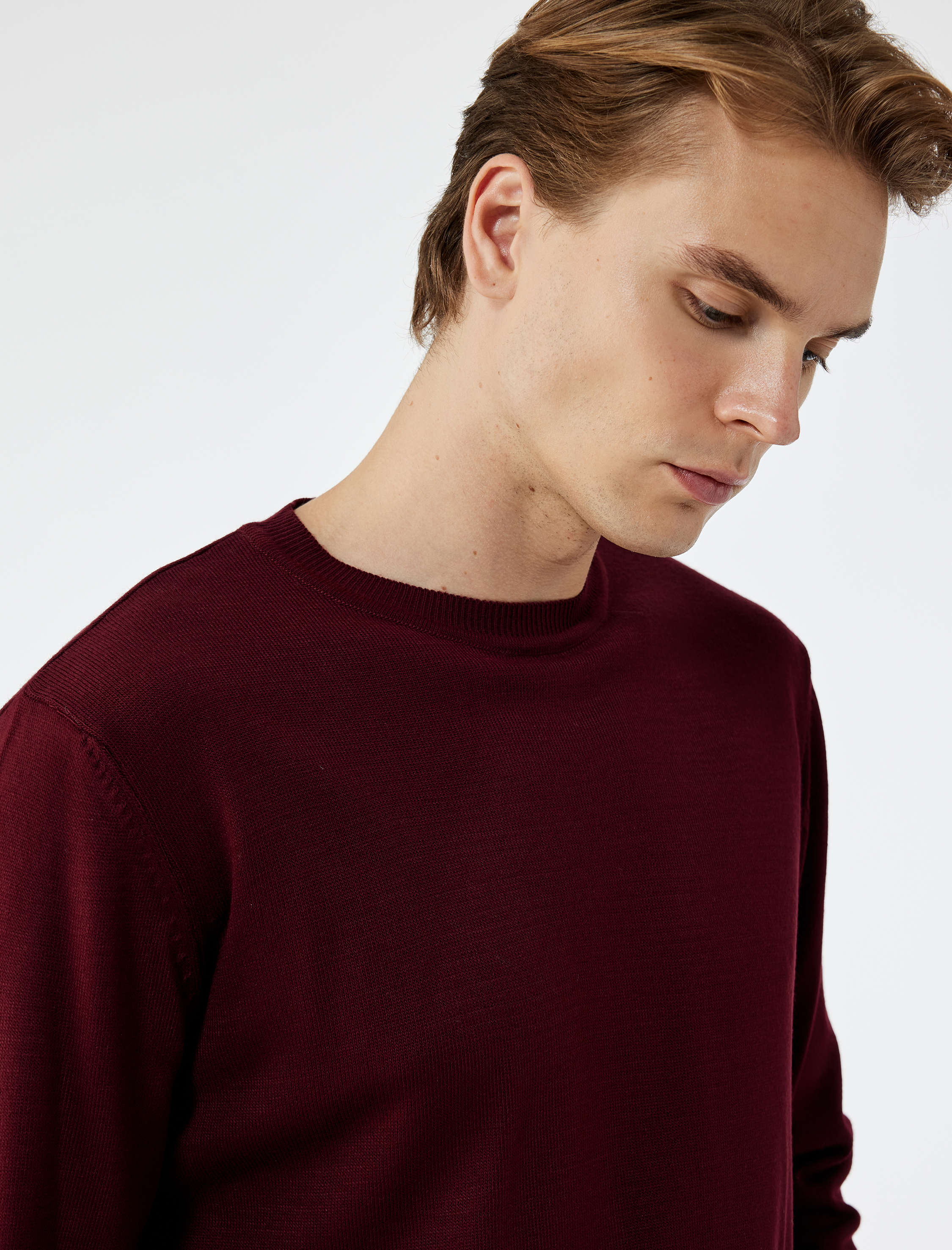   Uzun Kollu Bisiklet Yaka Basic Triko Kazak