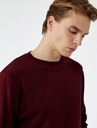 Uzun Kollu Bisiklet Yaka Basic Triko Kazak