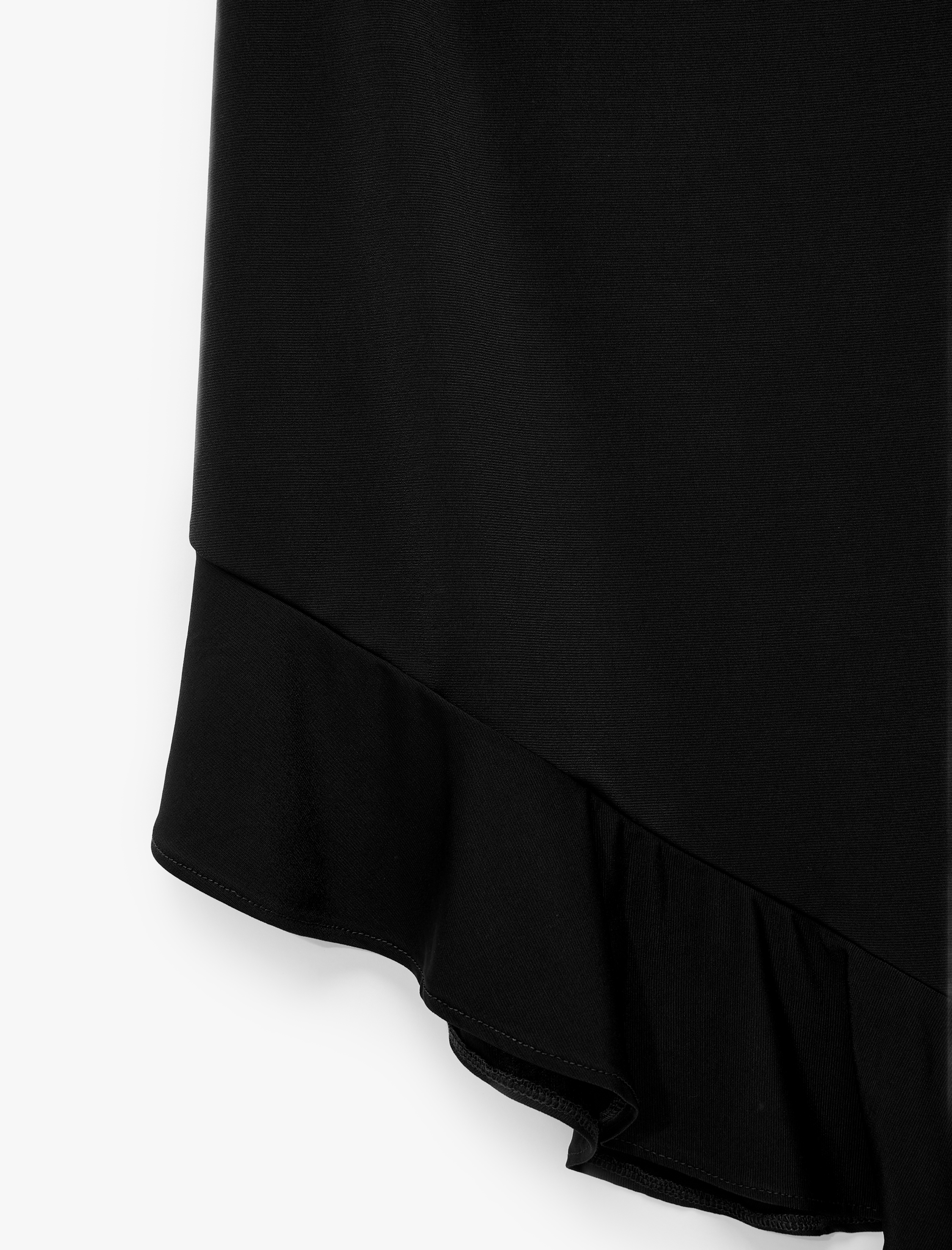   Rahat Kalıp Kolsuz Degaje Yaka Asimetrik Midi Elbise