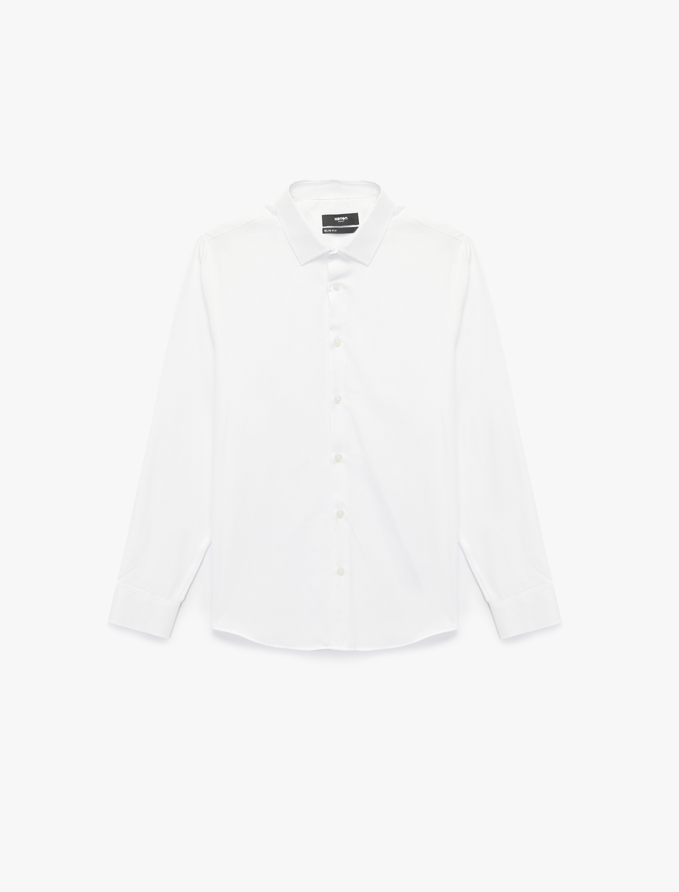 Slim Fit Yarım İtalyan Yaka Uzun Kollu Gömlek