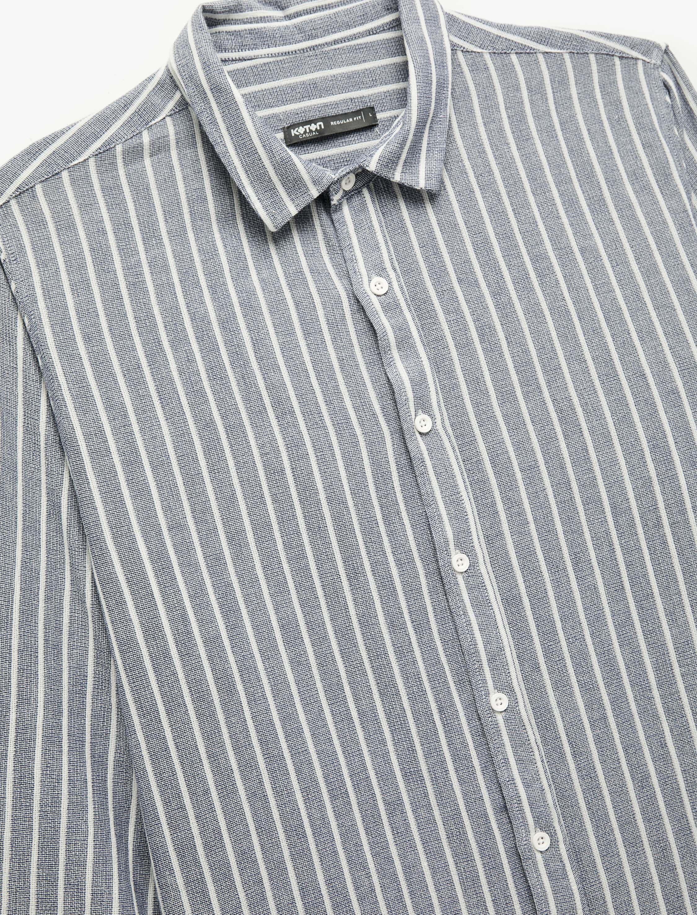 Regular Fit Pamuklu Klasik Yaka Uzun Kollu Gömlek