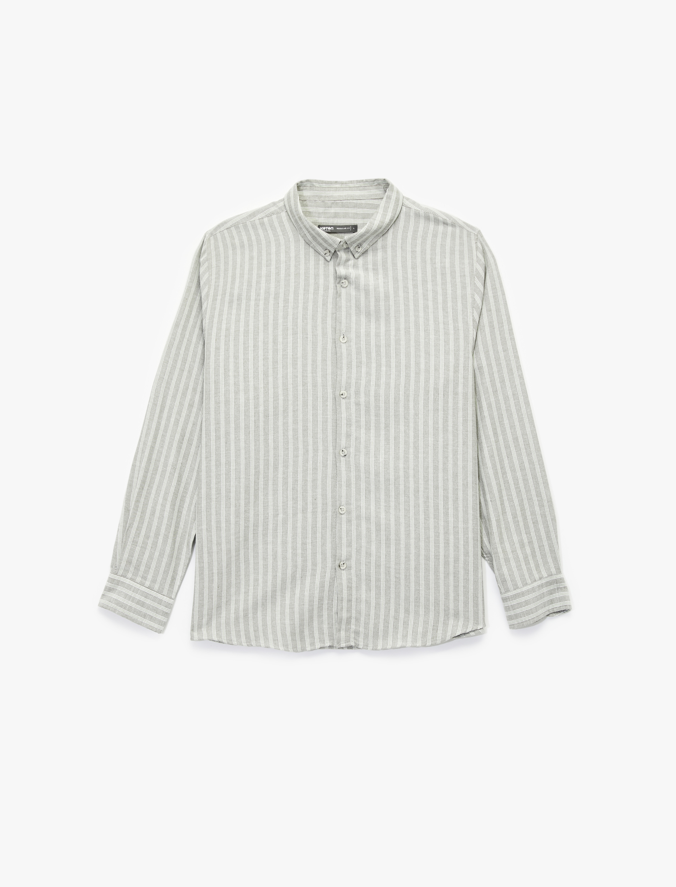   Düğmeli Yaka Pamuklu Regular Fit Uzun Kollu Gömlek