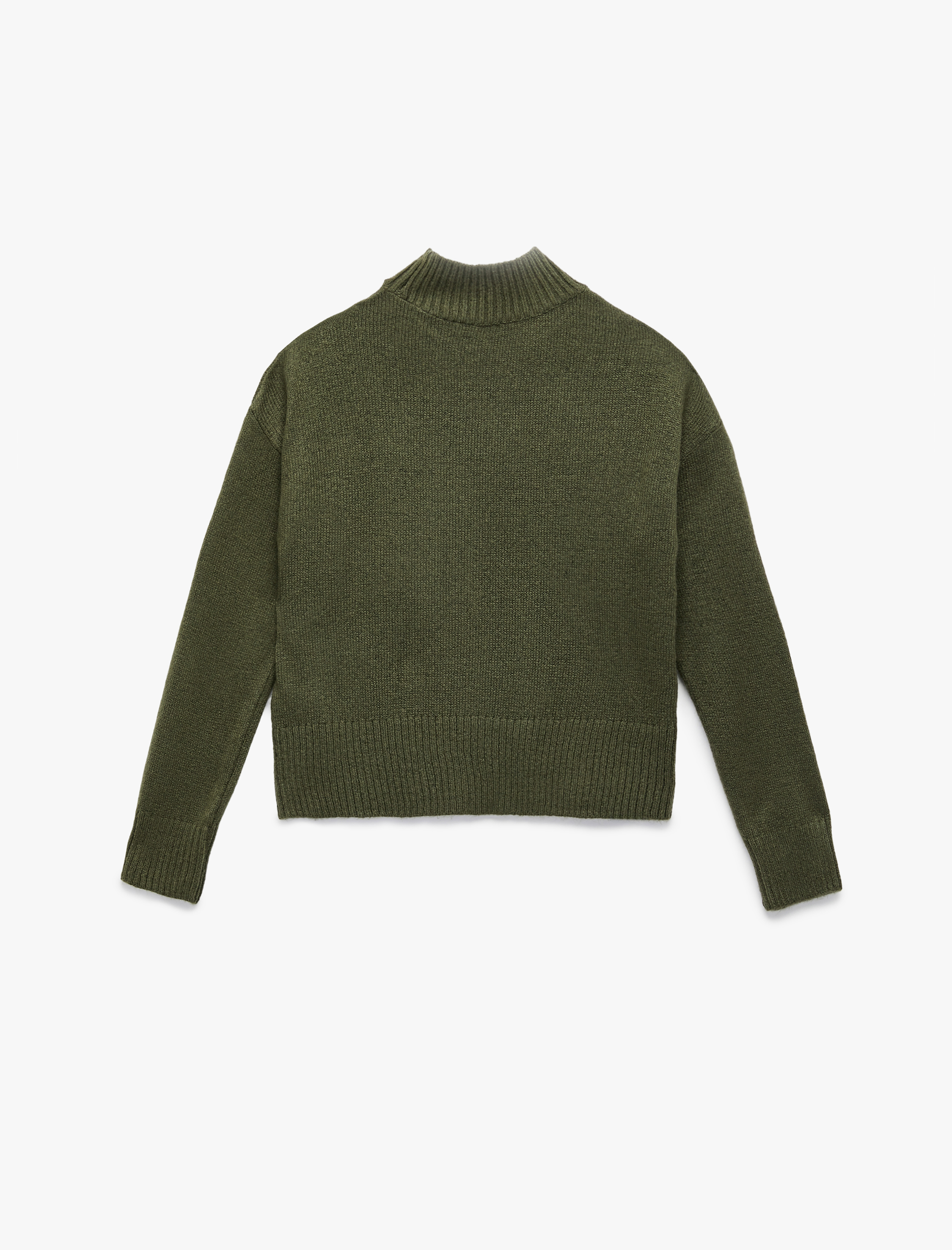   Dik Yaka Uzun Kollu Basic Triko Kazak