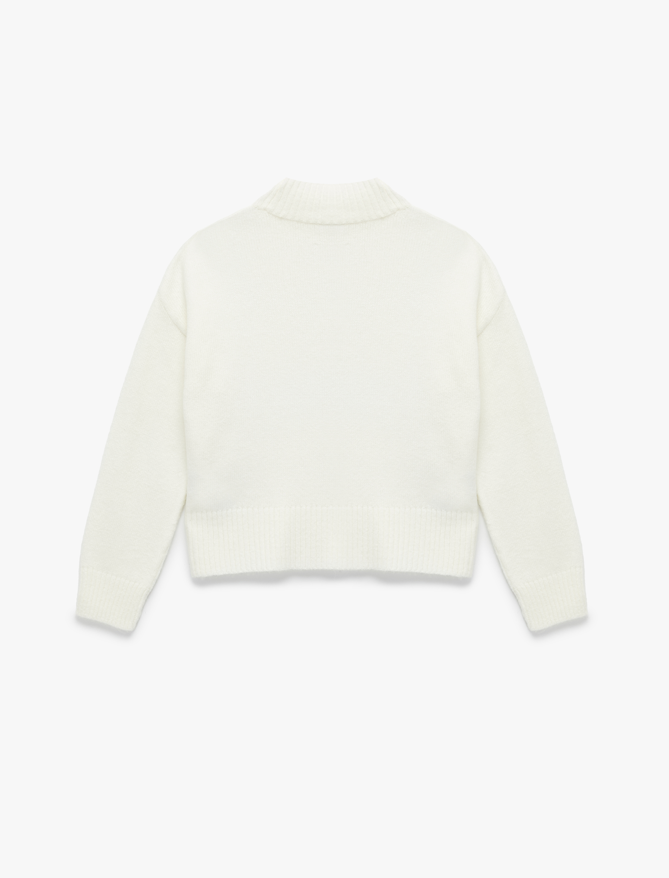   Dik Yaka Uzun Kollu Basic Triko Kazak