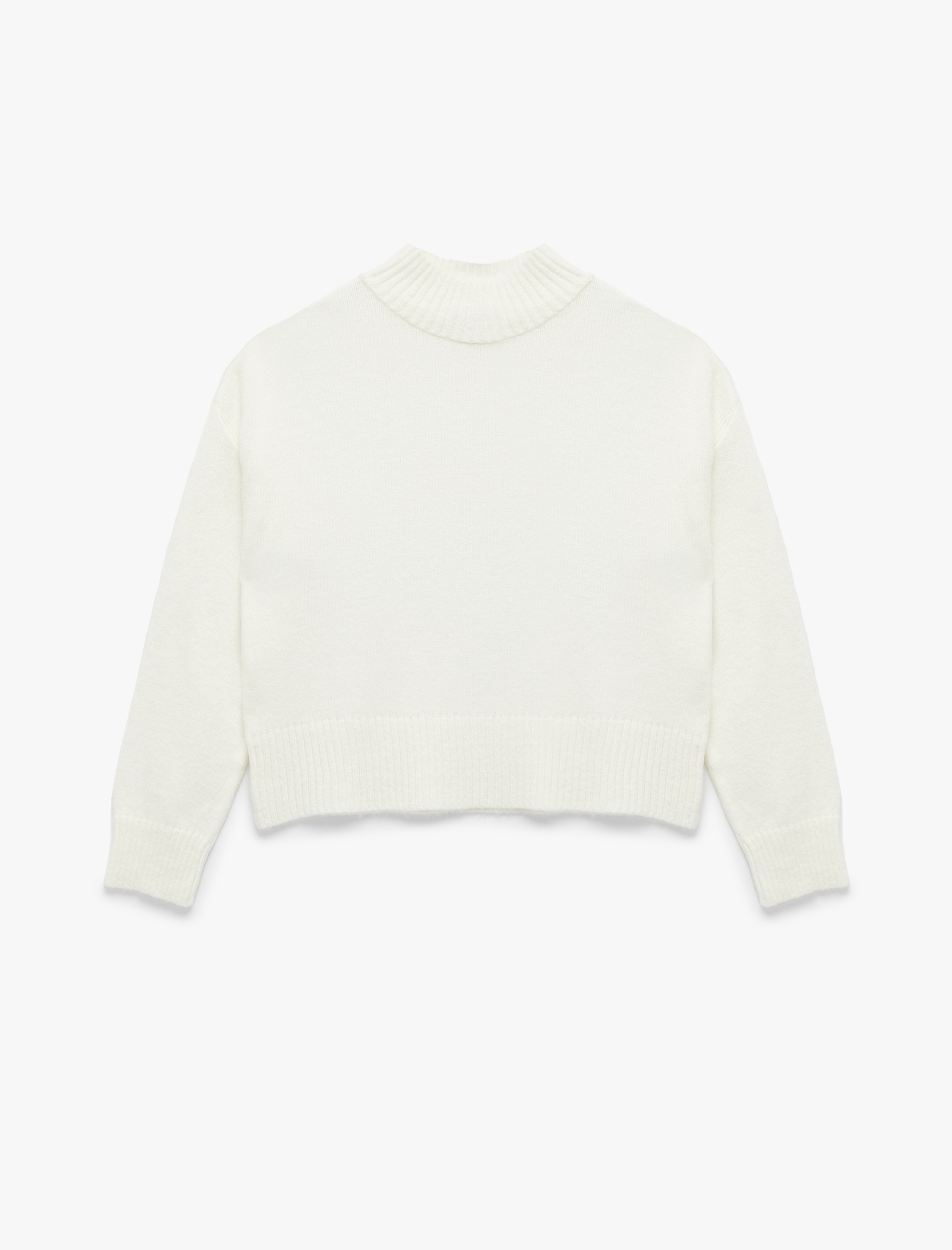   Dik Yaka Uzun Kollu Basic Triko Kazak