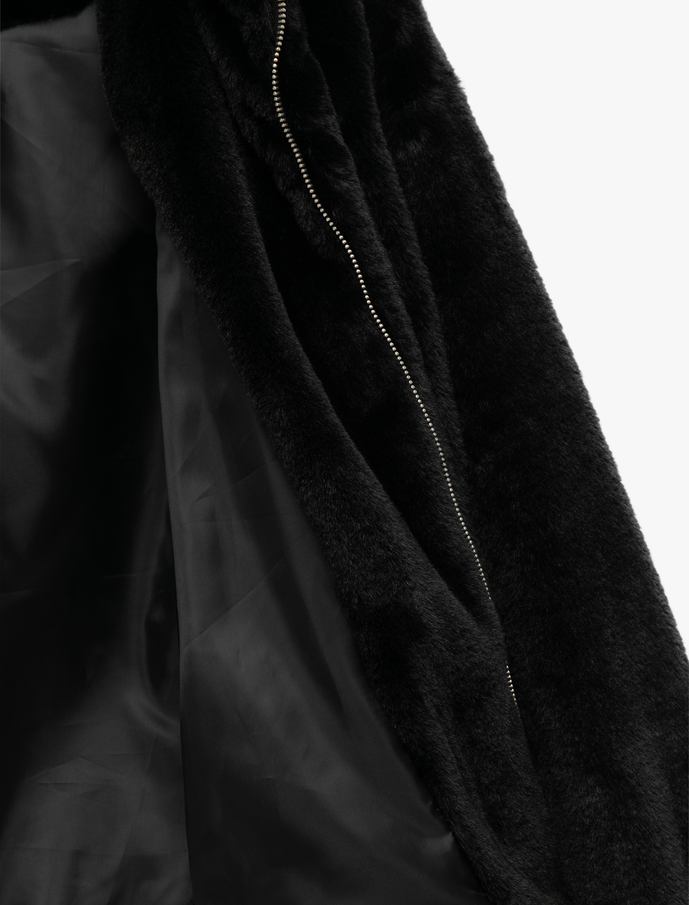   Suni Kürklü Uzun Kollu Gömlek Yaka Oversize Ceket