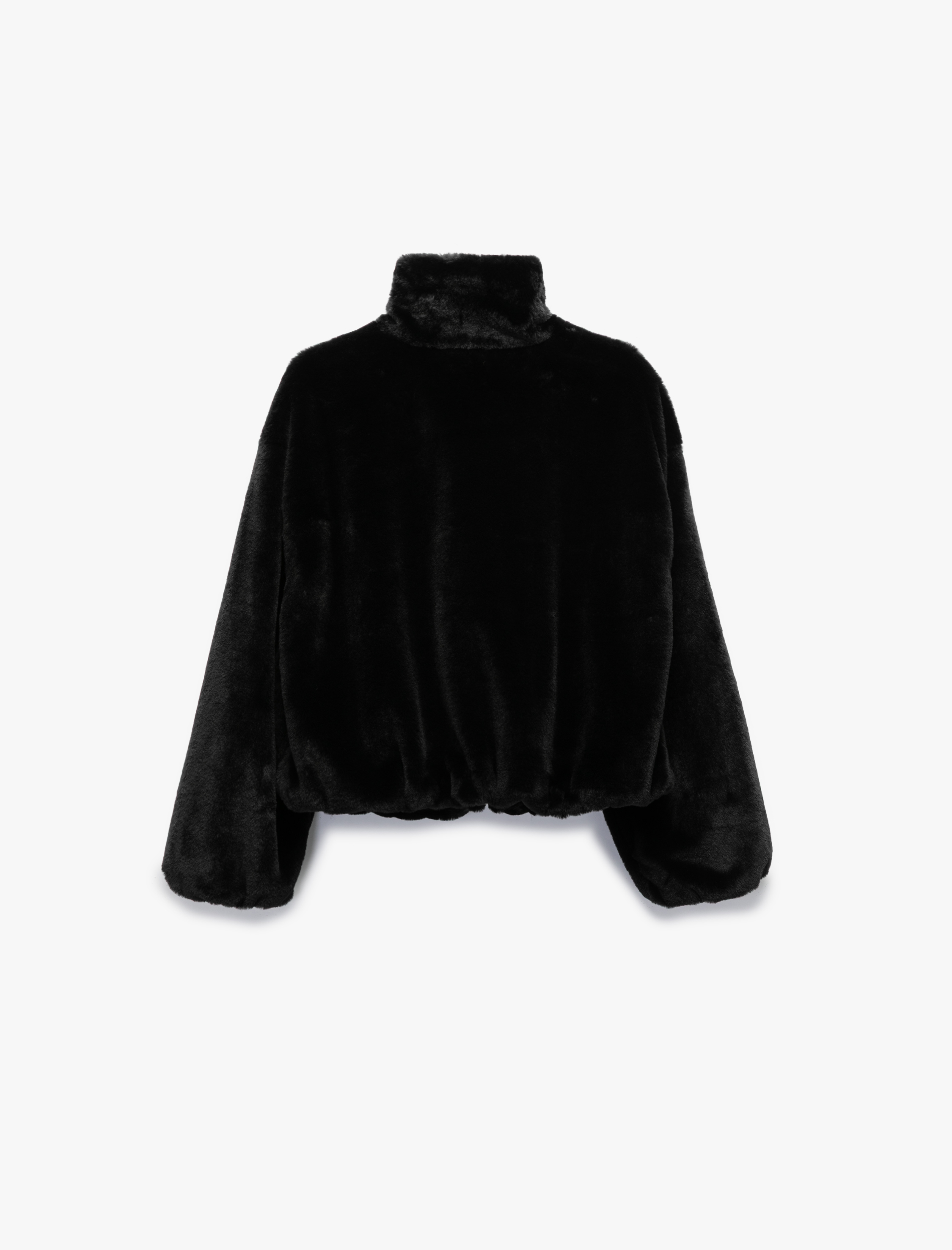   Suni Kürklü Uzun Kollu Gömlek Yaka Oversize Ceket