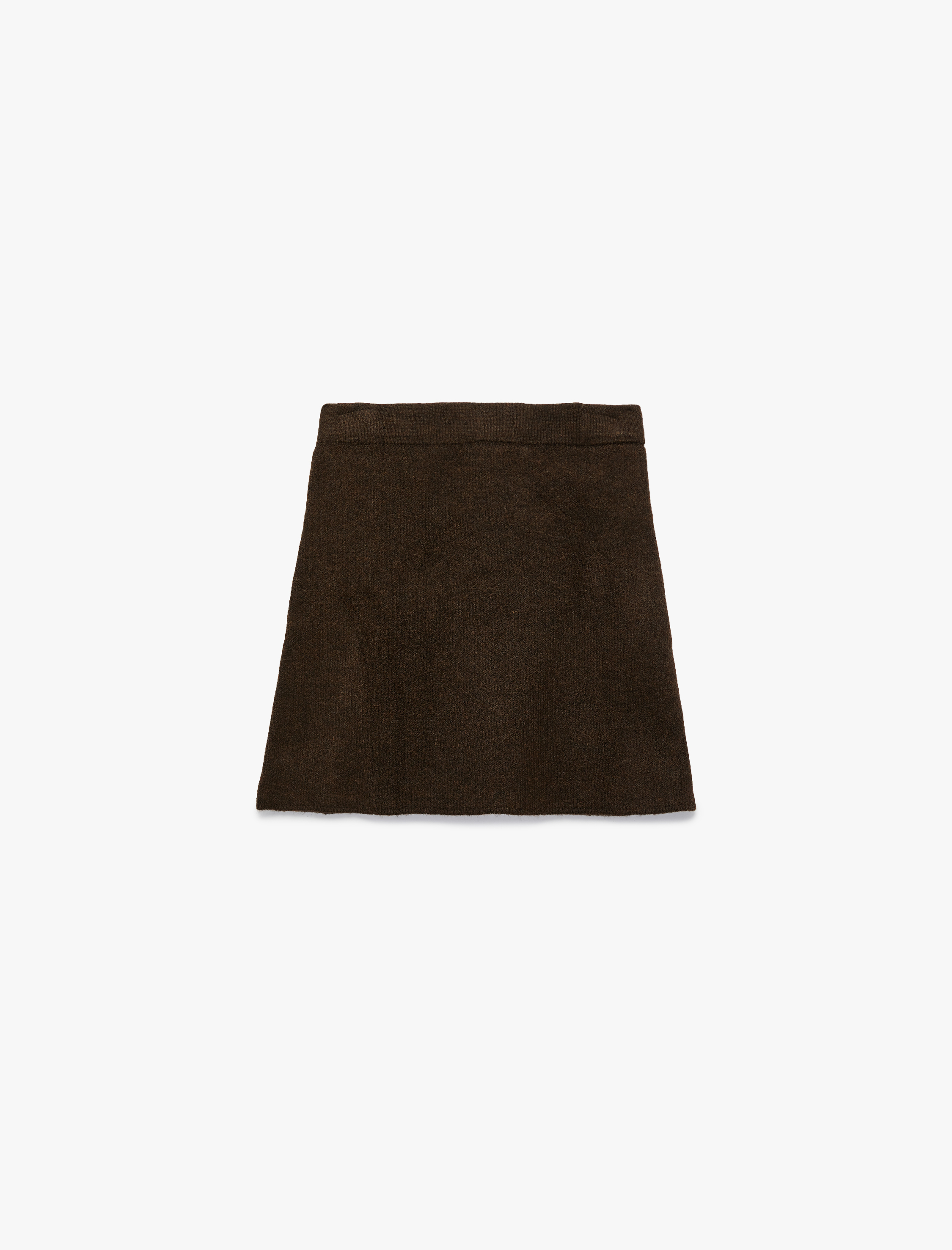   Dikiş Detaylı Mini Triko Etek