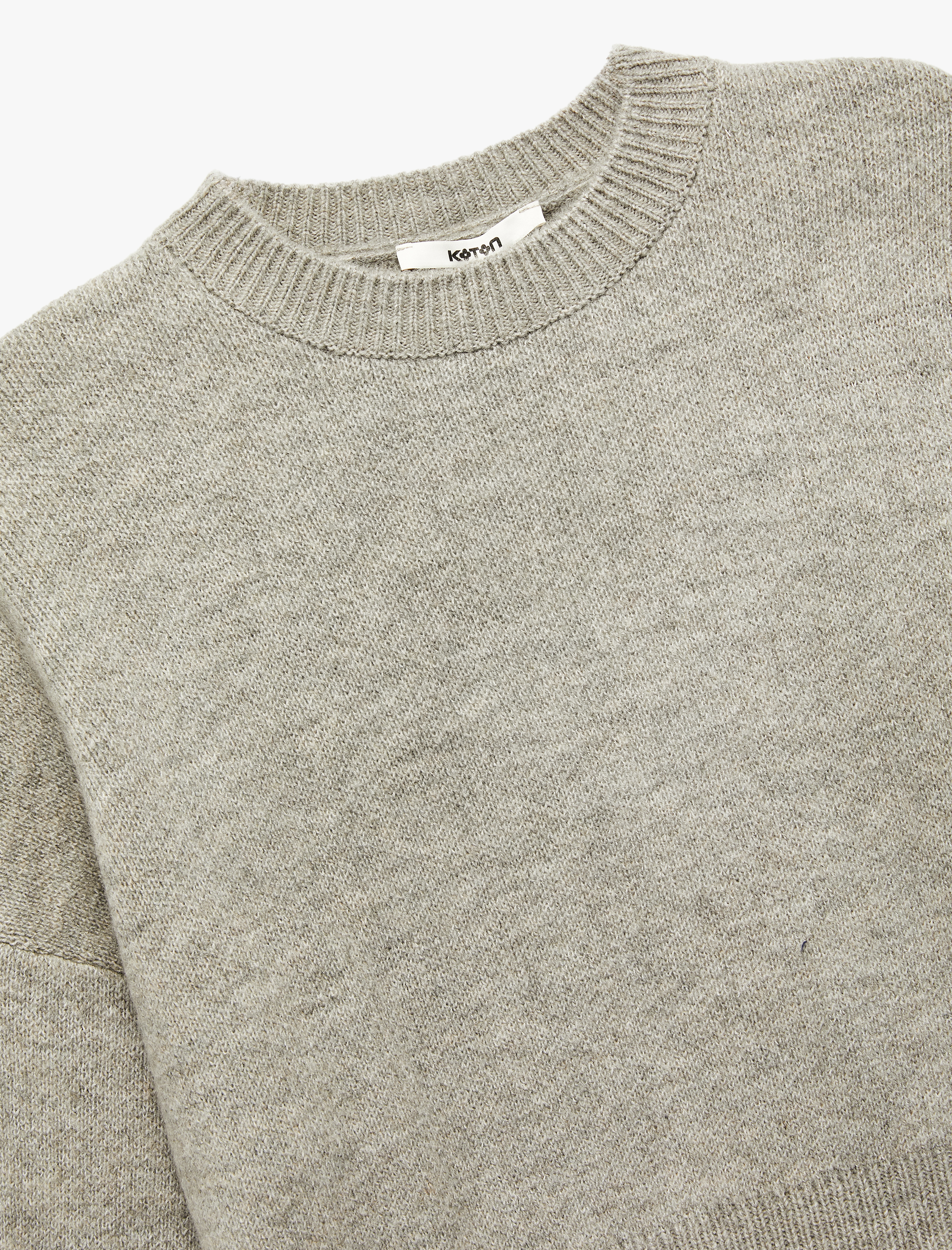   Uzun Kollu Bisiklet Yaka Oversize Triko Kazak