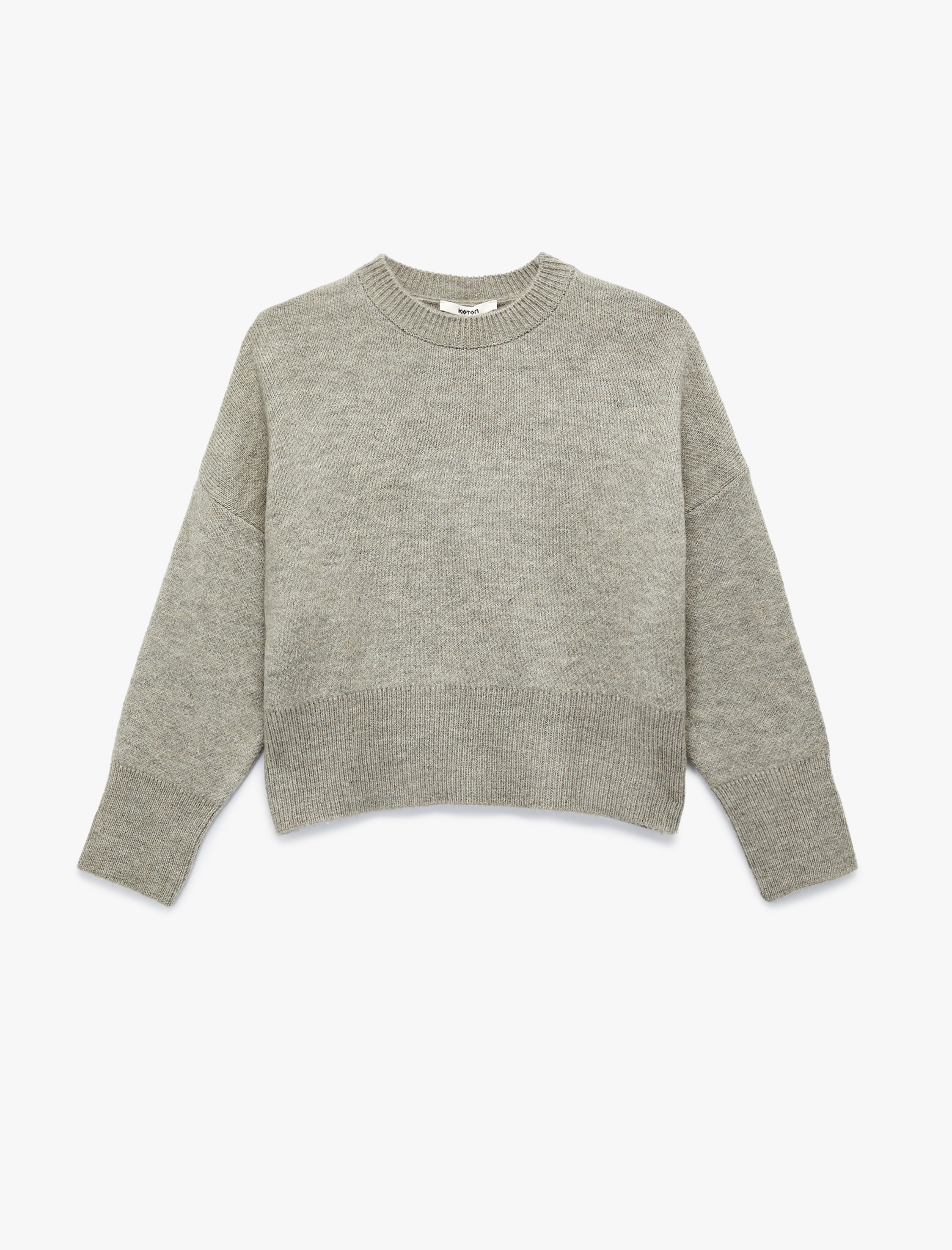   Uzun Kollu Bisiklet Yaka Oversize Triko Kazak