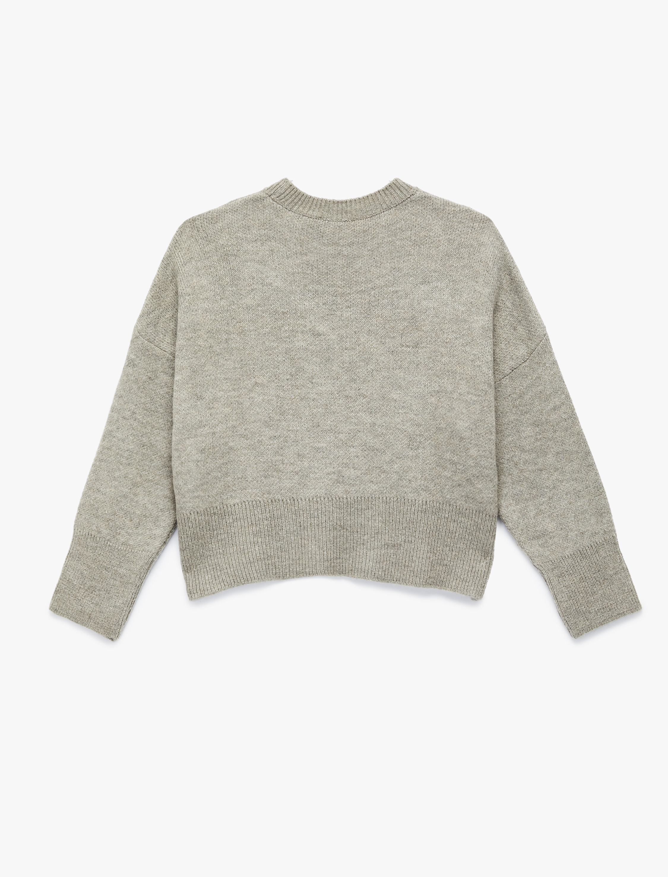   Uzun Kollu Bisiklet Yaka Oversize Triko Kazak