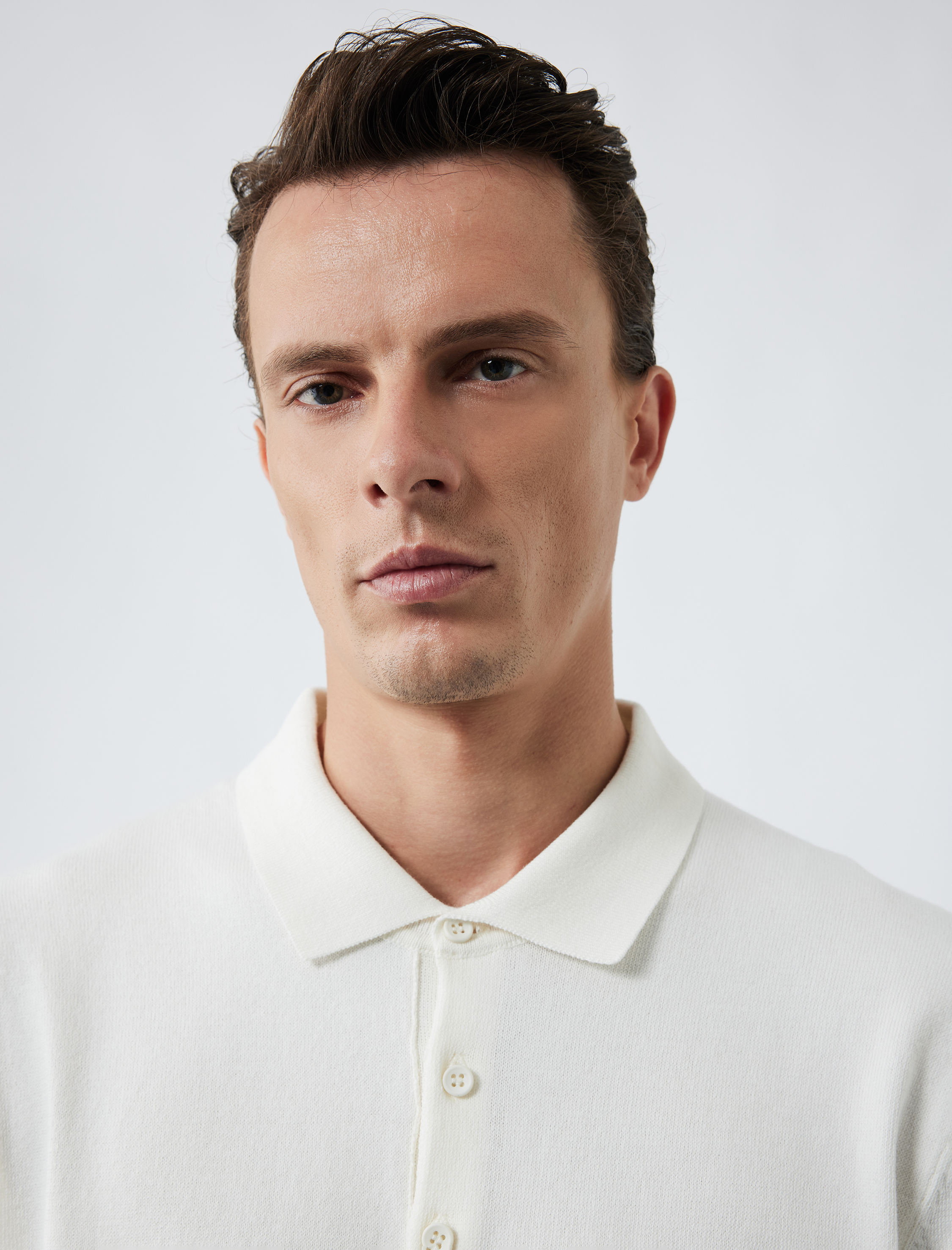   Regular Fit Düğmeli Polo Yaka Pamuklu Kısa Kollu Triko Tişört