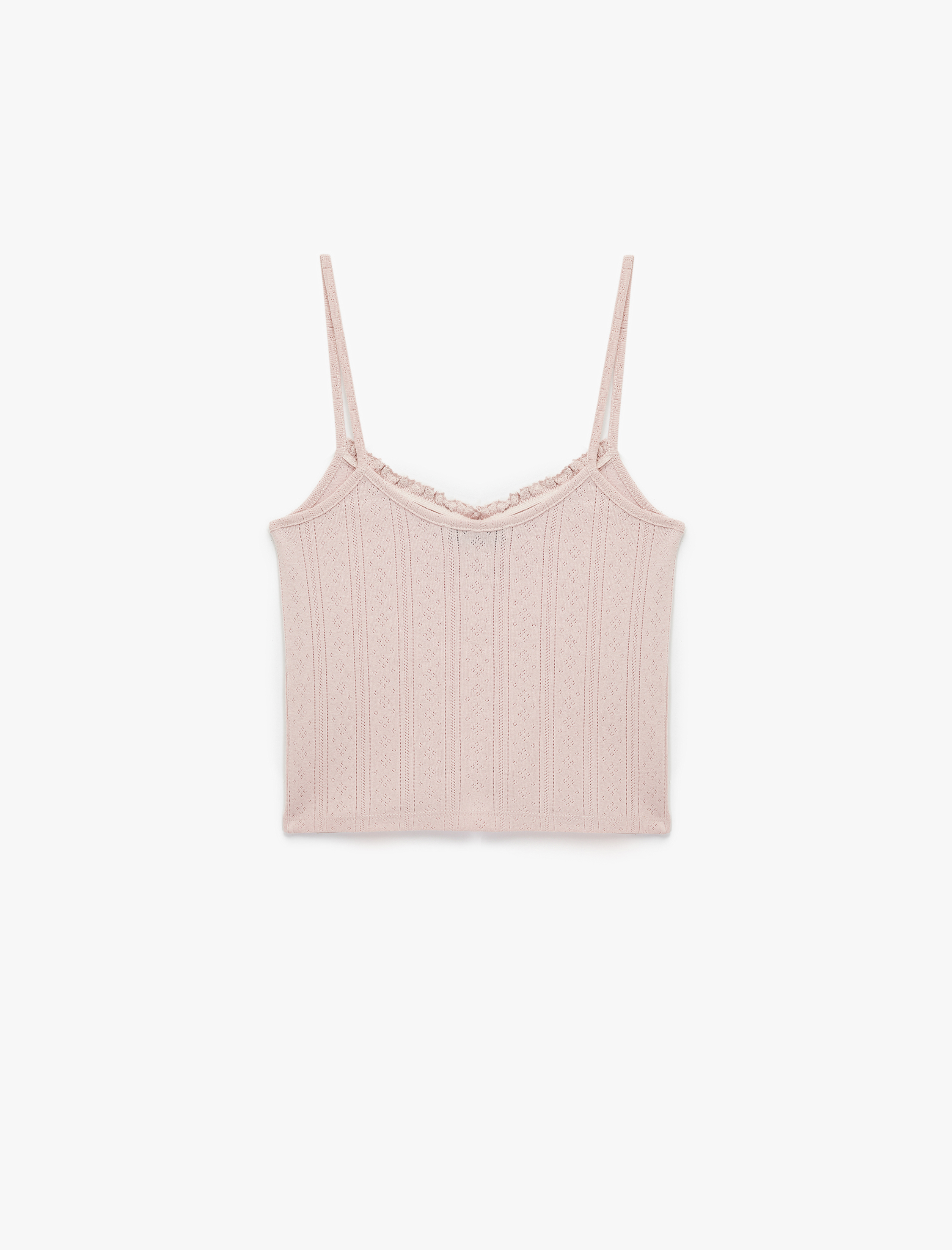   Pamuklu İnce Askılı Pijama Üstü