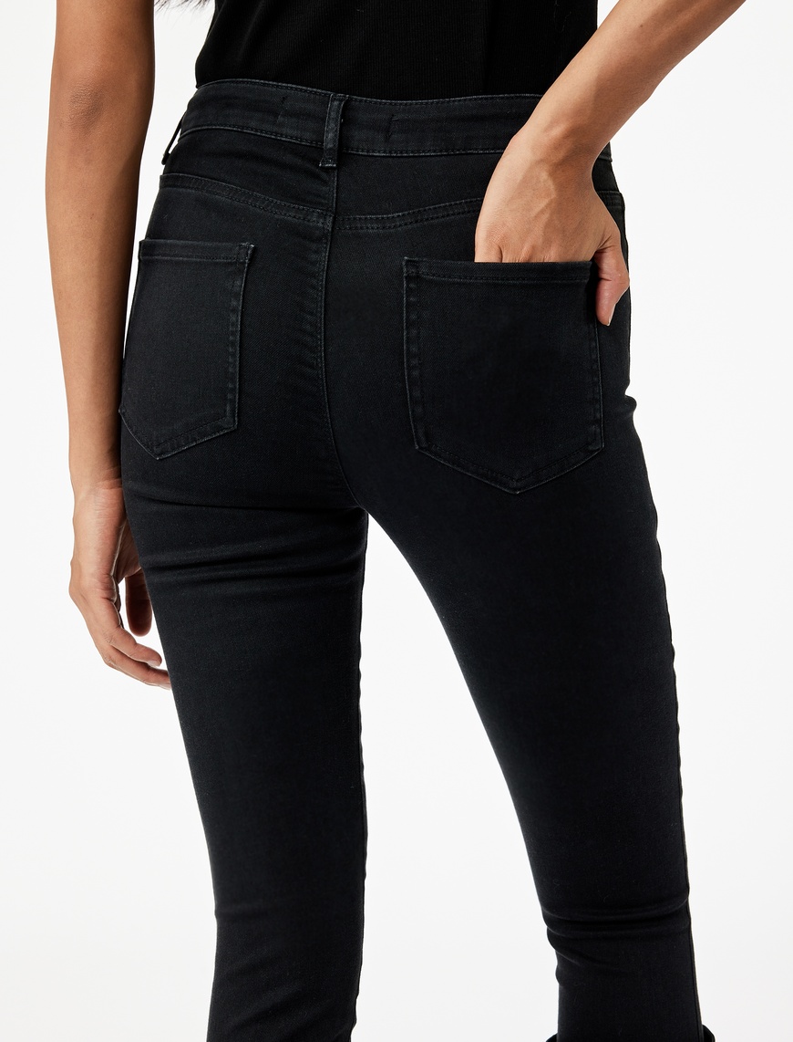   Yüksek Bel Dar Paça Denim Pantolon - Skinny Jeans