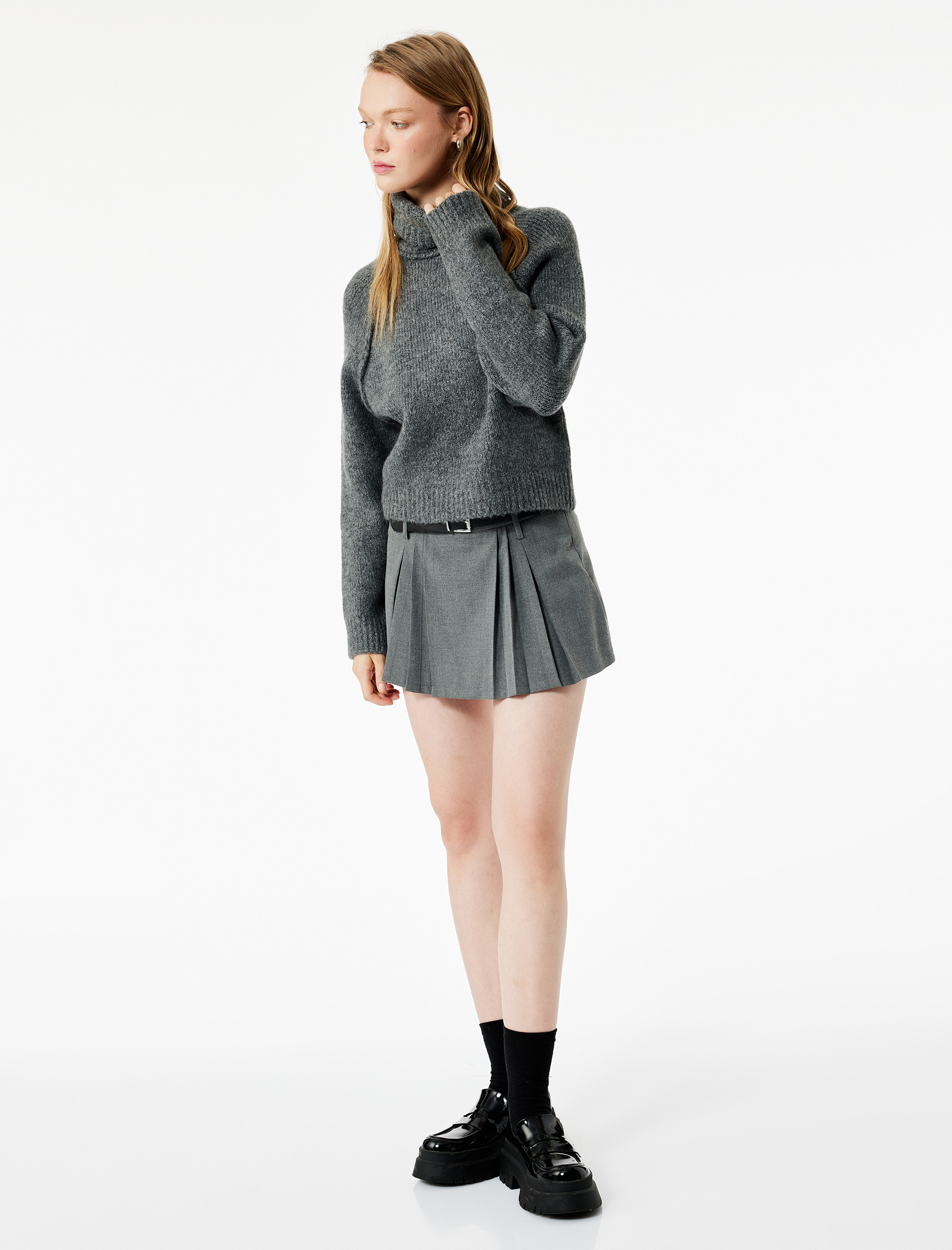   Balıkçı Yaka Uzun Kollu Triko Kazak