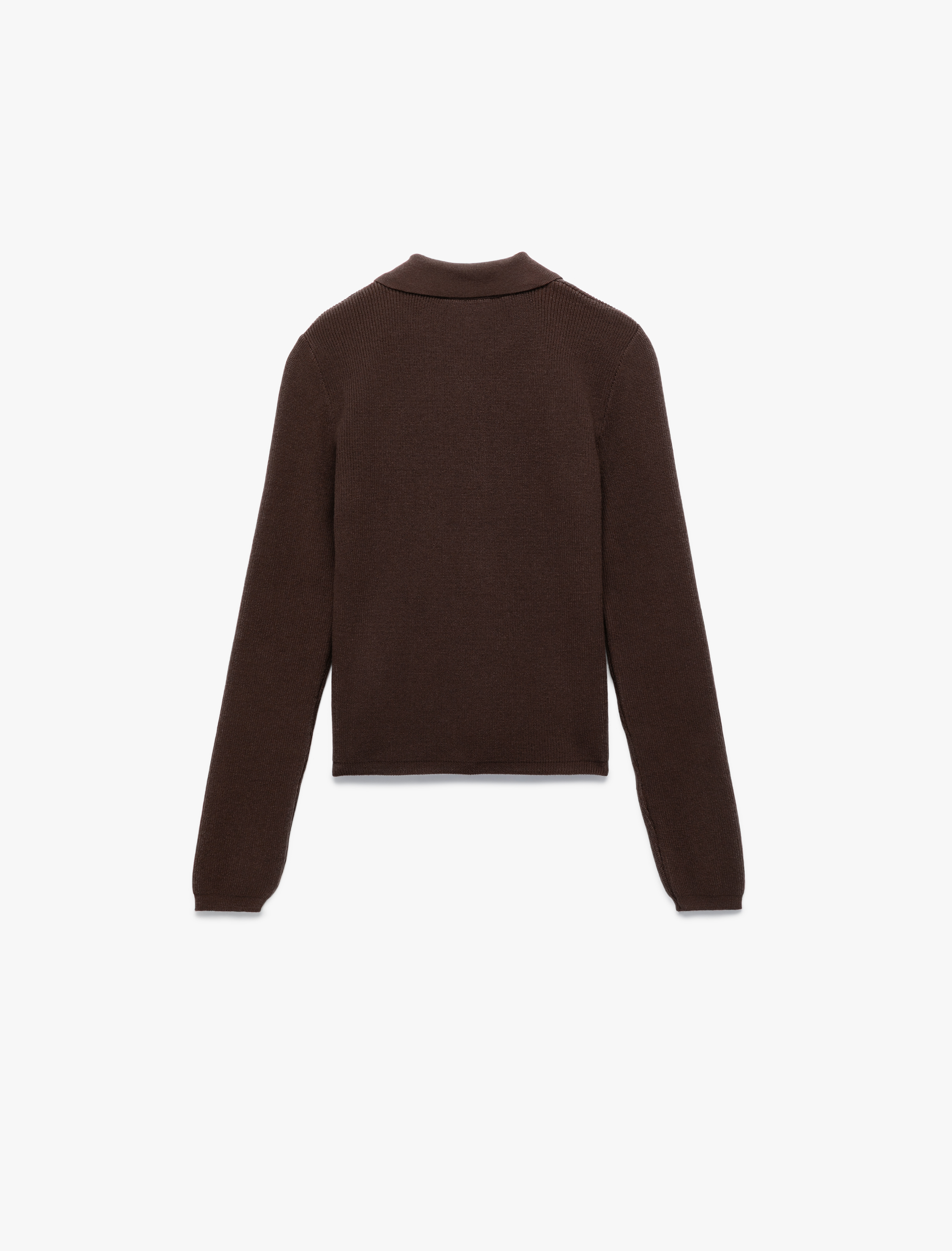   Yarım Düğmeli Uzun Kollu Polo Yaka Triko Kazak