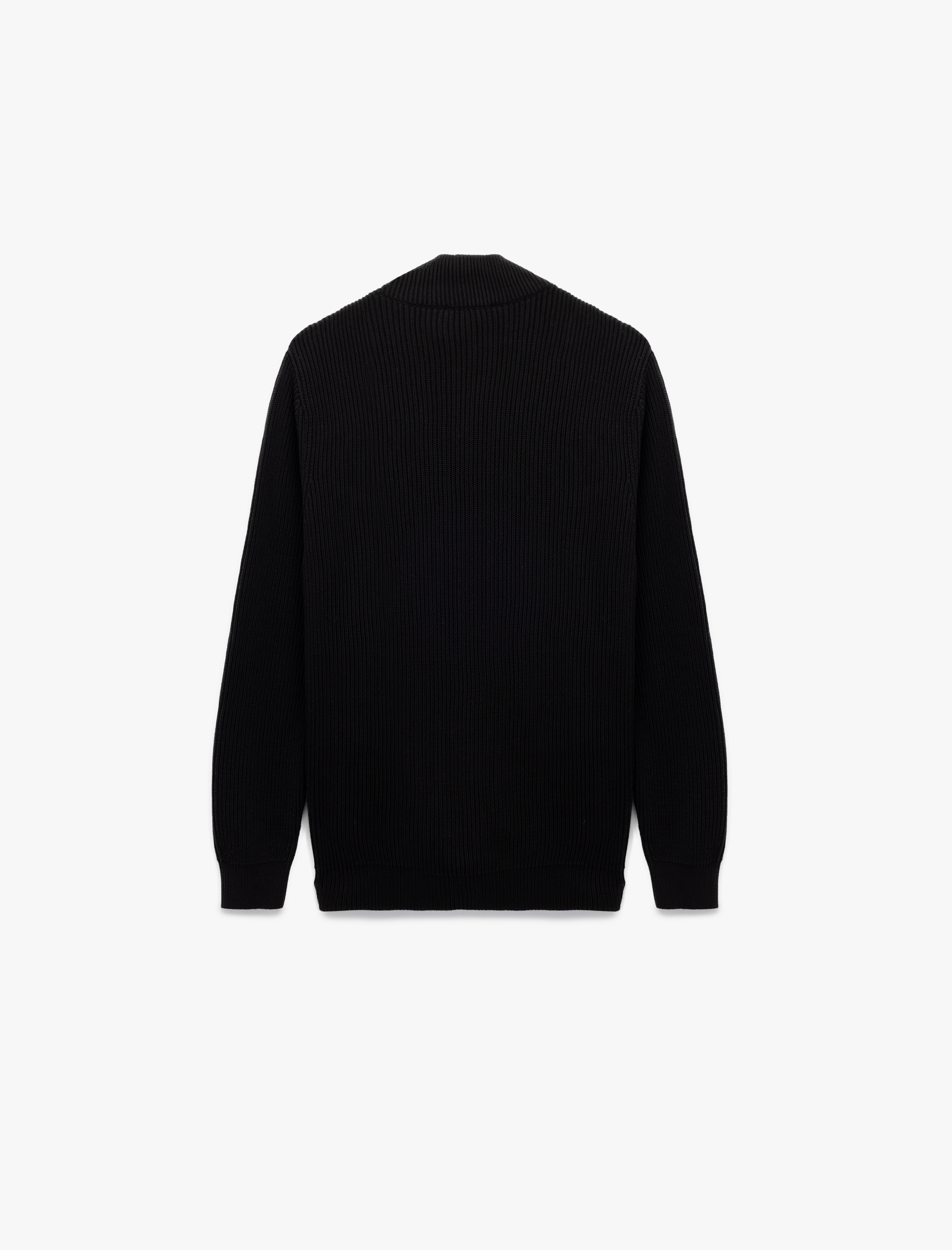   Uzun Kollu Pamuklu Tam Fermuarlı Triko Hırka