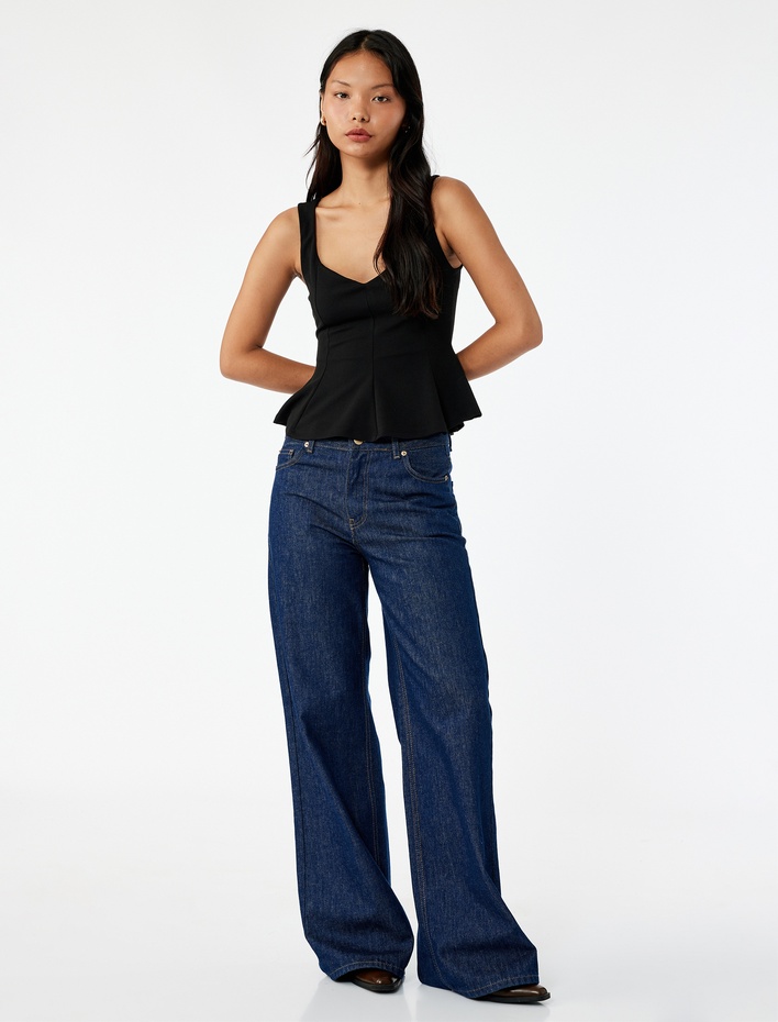  V Yaka Basic Askılı Atlet